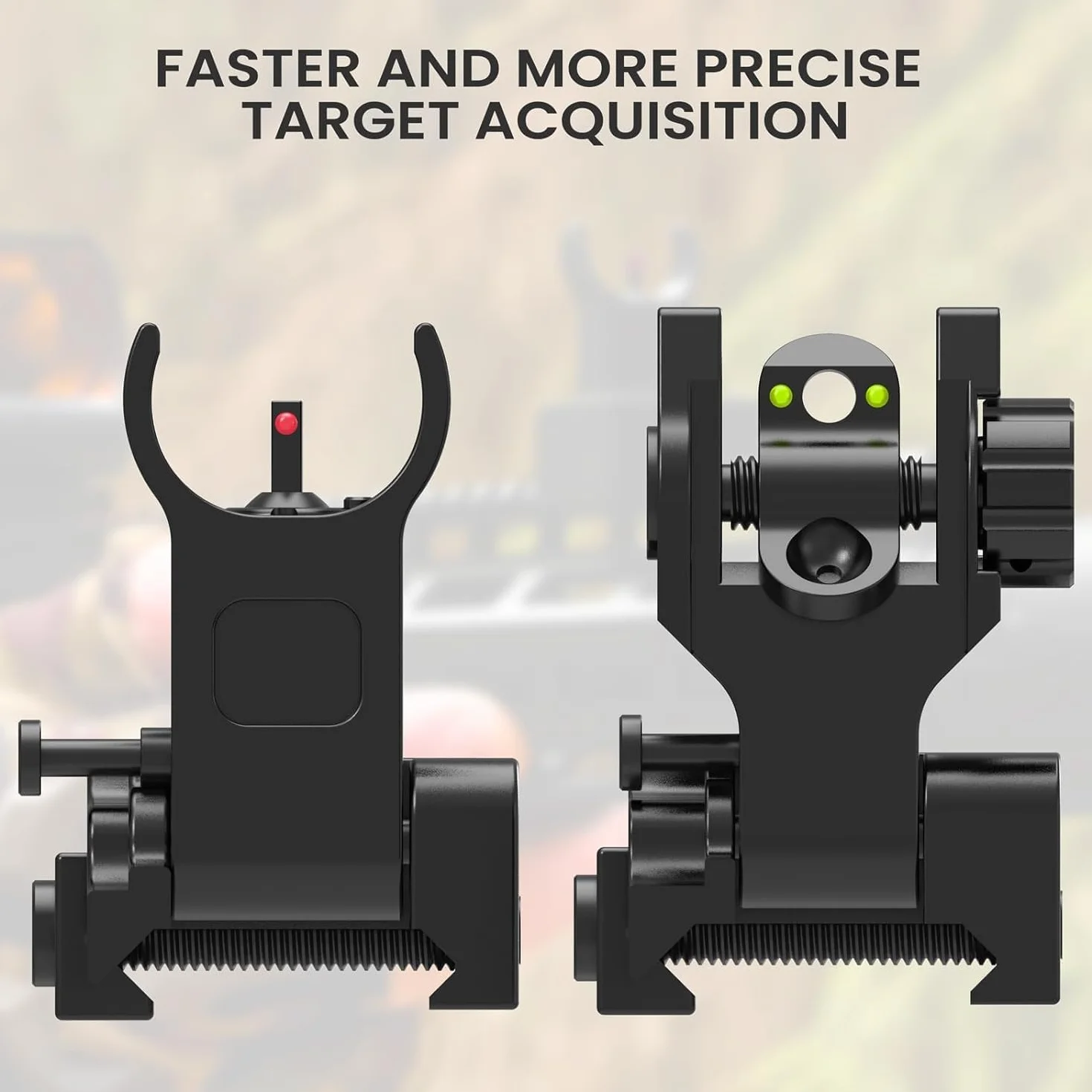 Feyachi S28 Flip Up Sight Zestaw przednich i tylnych celowników żelaznych Szyny Picatinny Weaver