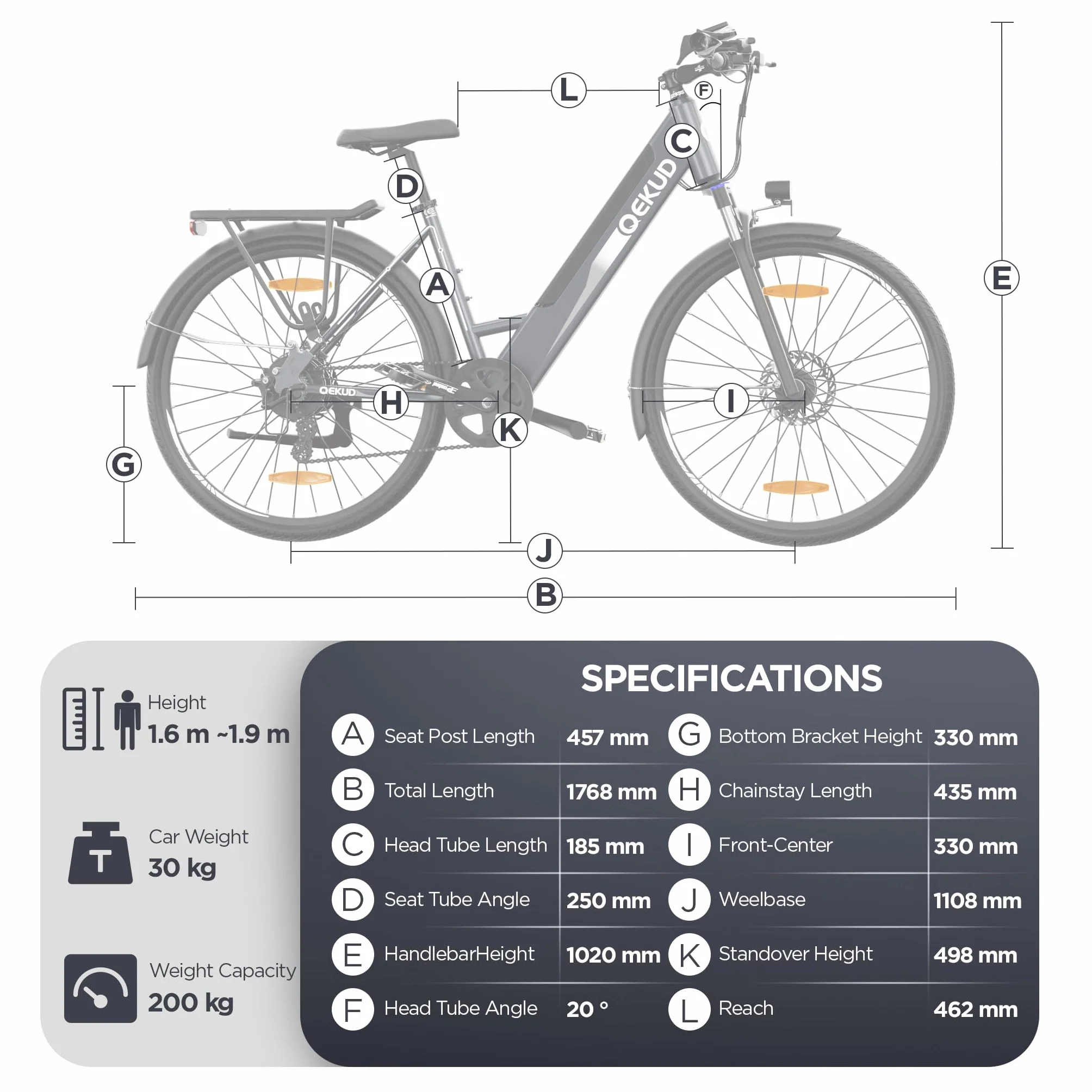 Rower elektryczny 26" i 27,5", e-City z akumulatorem litowo-jonowym 36 V, 12,5 Ah, zasięg do 100 km w trybie hybrydowym, silnik 250 W, zgodny z UE, z aplikacją
