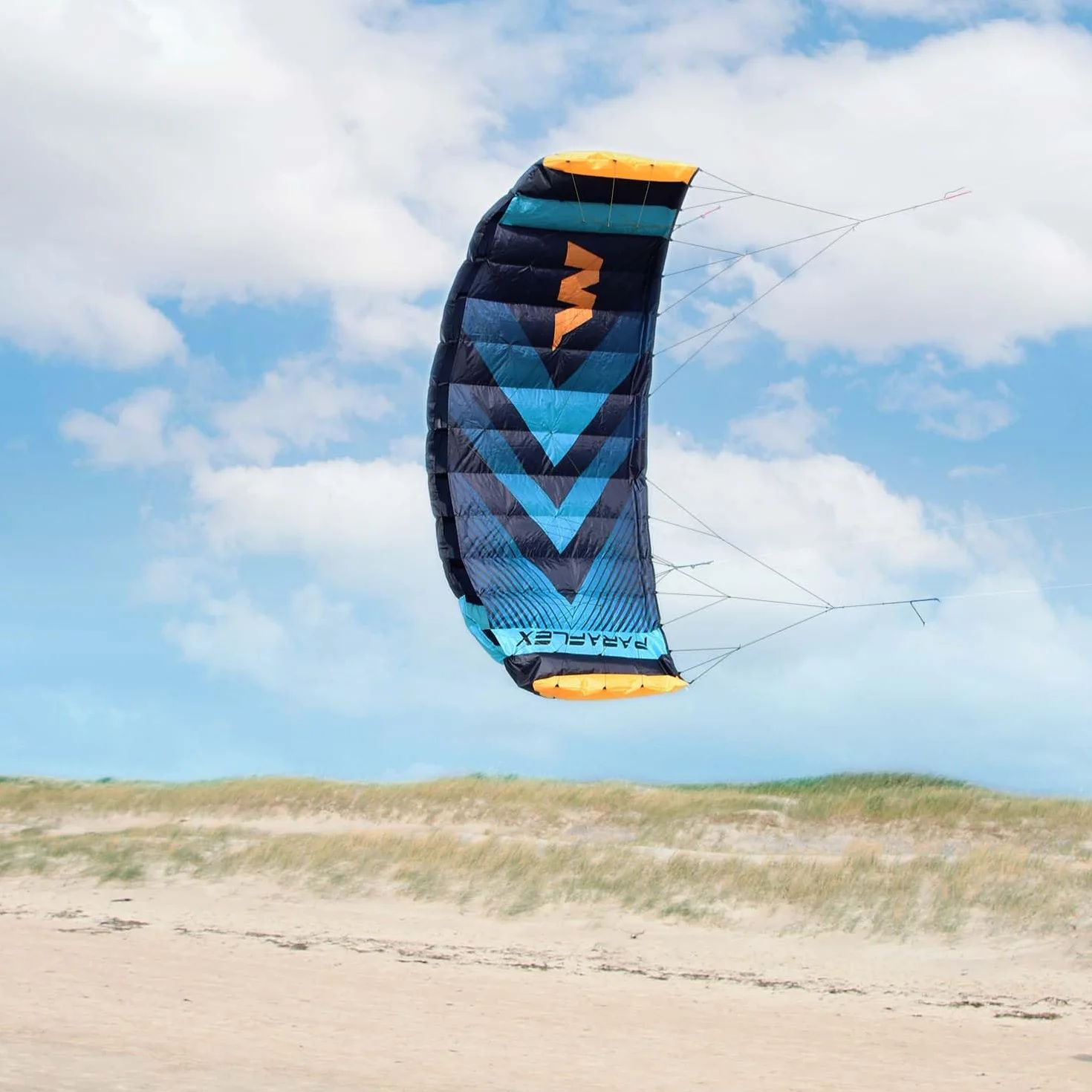 Wolkenstürmer® Paraflex Trainer 3 l 2,3 (turkusowy) - latawiec gotowy do lotu 230 cm z drążkiem treningowym, latawiec i windtrainer