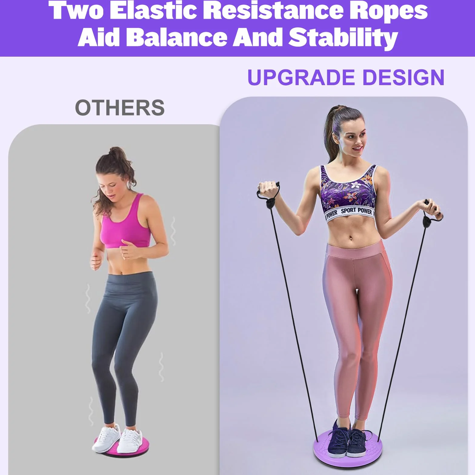 flintronic Deska do skręcania talii, kręcąca talię, regulowana tarcza do trenera talii z uchwytami, gramofon fitness do treningu w domu z paskami oporowymi