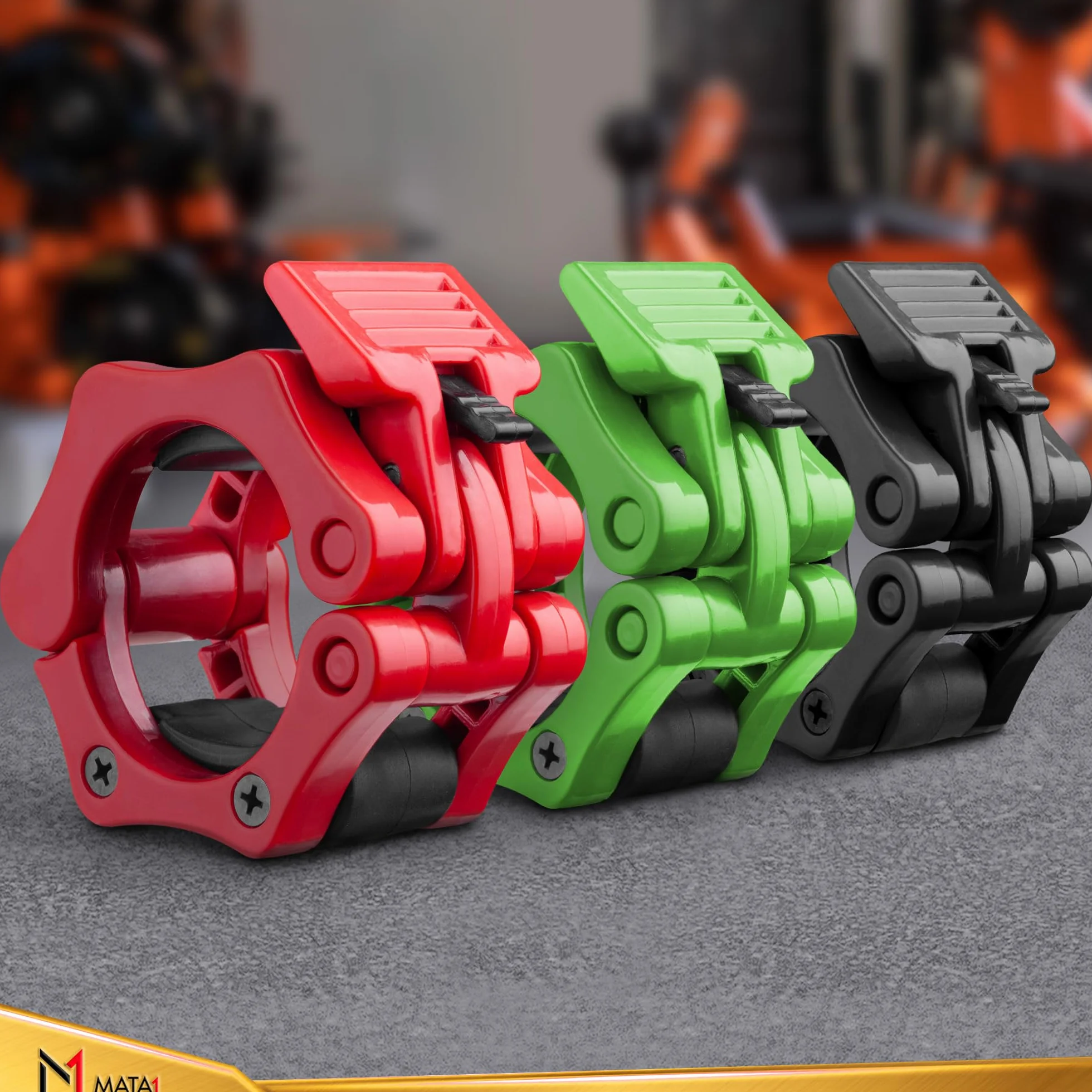 Olympic Barbell Clamps 2" Locking Weight Clips for Weightlifting