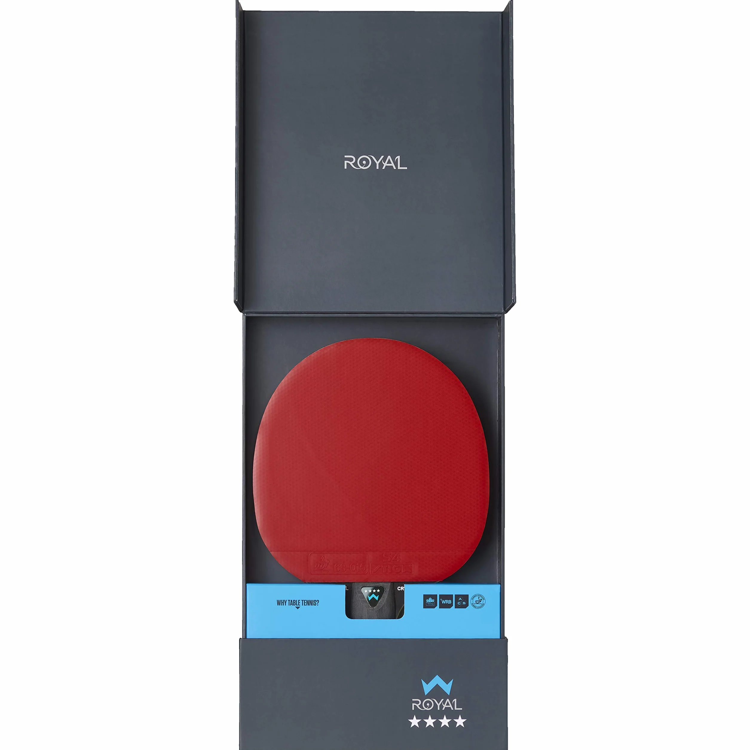 Stiga Uniseks Royal Four Star 1214-2818-01 Rakietka do Tenisa Stołowego, Czerwony/Czarny