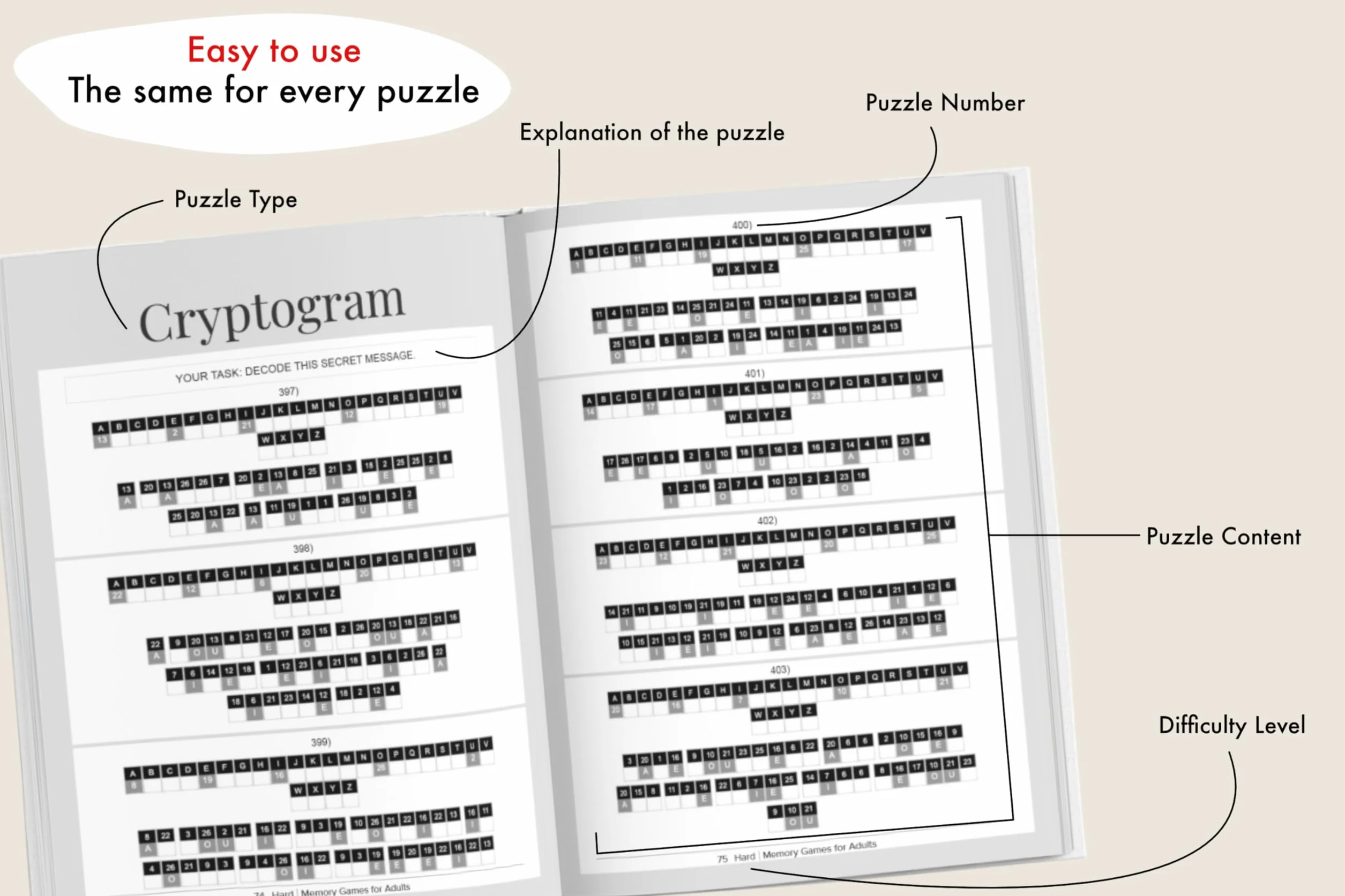 Memory Games for Adults: The XXL Puzzle Activity Book with 501 Exciting and Fun Brain Exercises to Increase Cognitive Abilities [The Smart Adult's Gift]