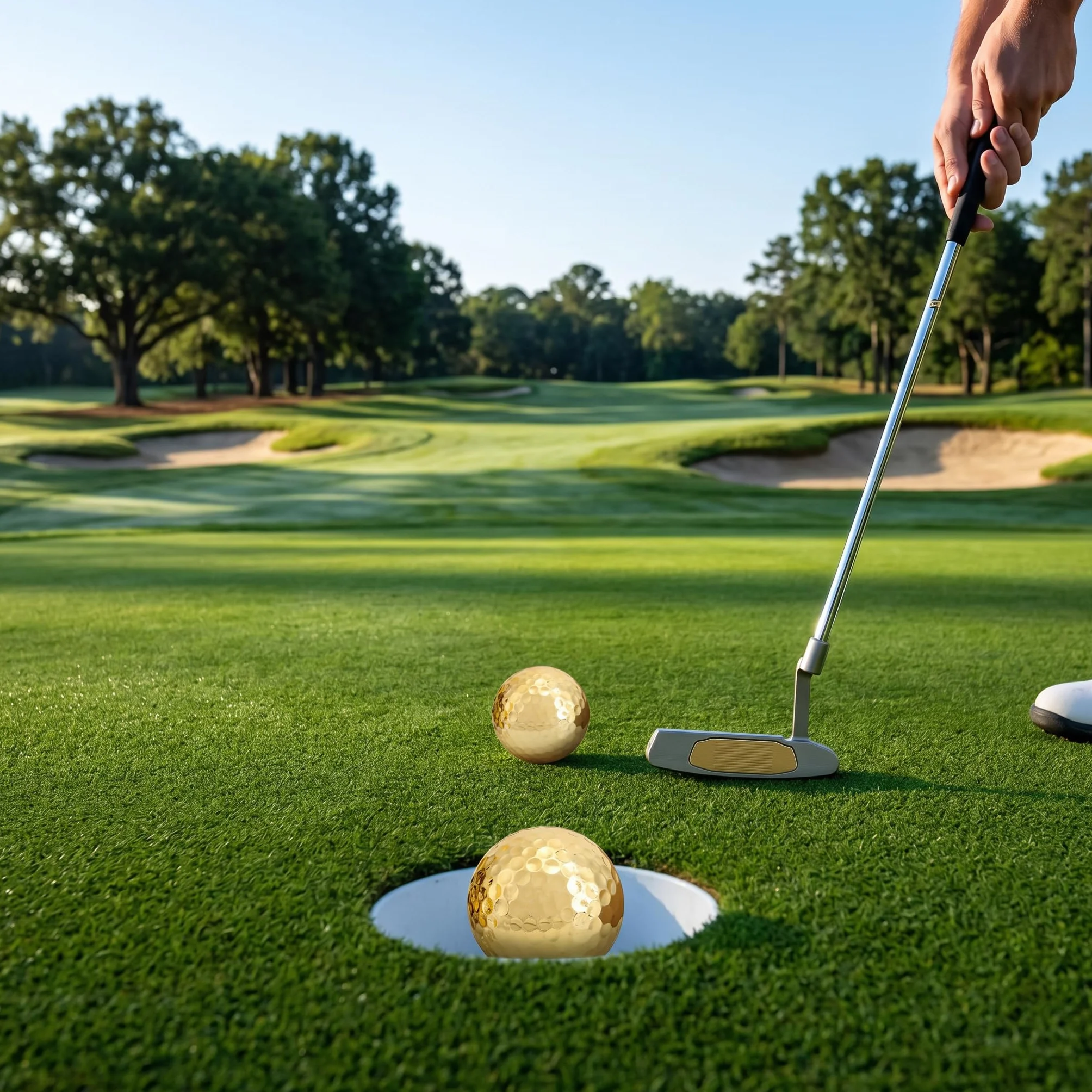 4-częściowa złota piłka golfowa do gry w golfa