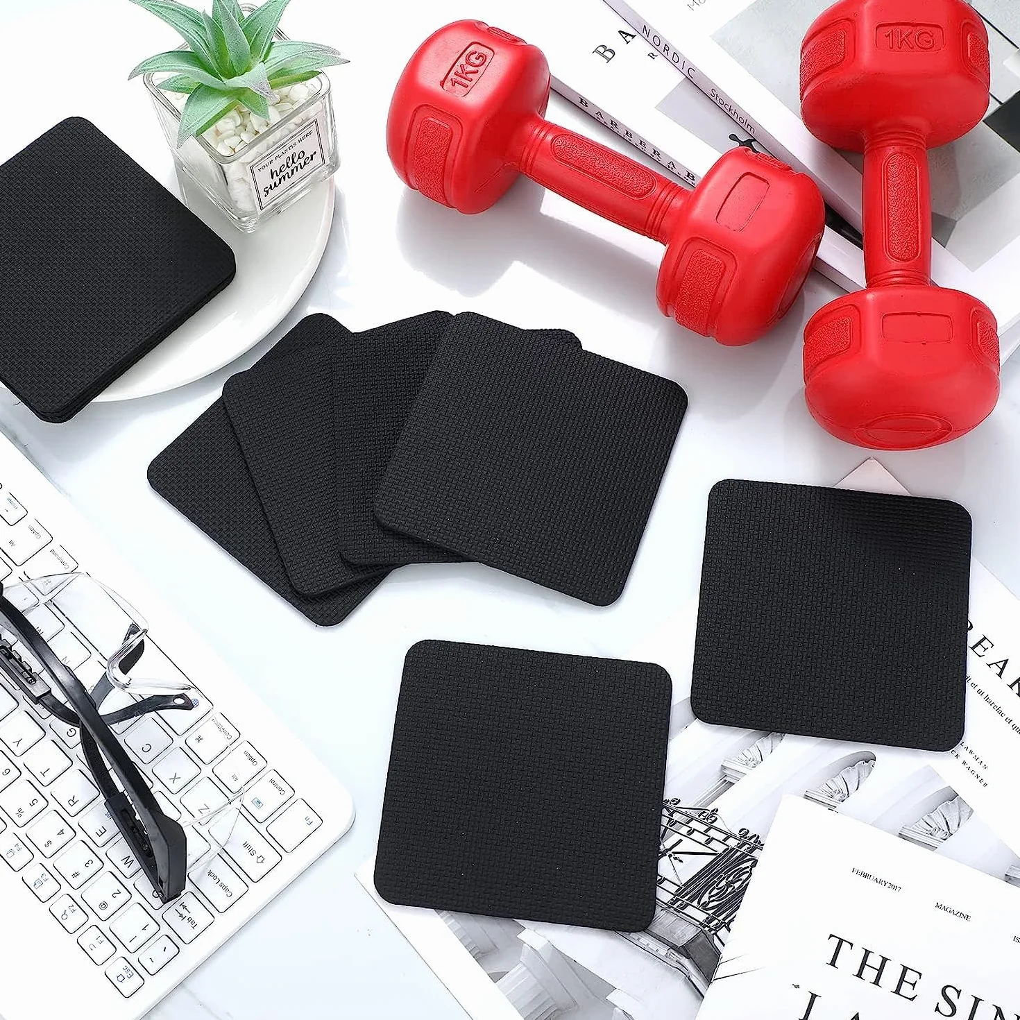 APOMOONS neoprenowe podkładki do podnoszenia ciężarów, akcesoria fitness 10 sztuk
