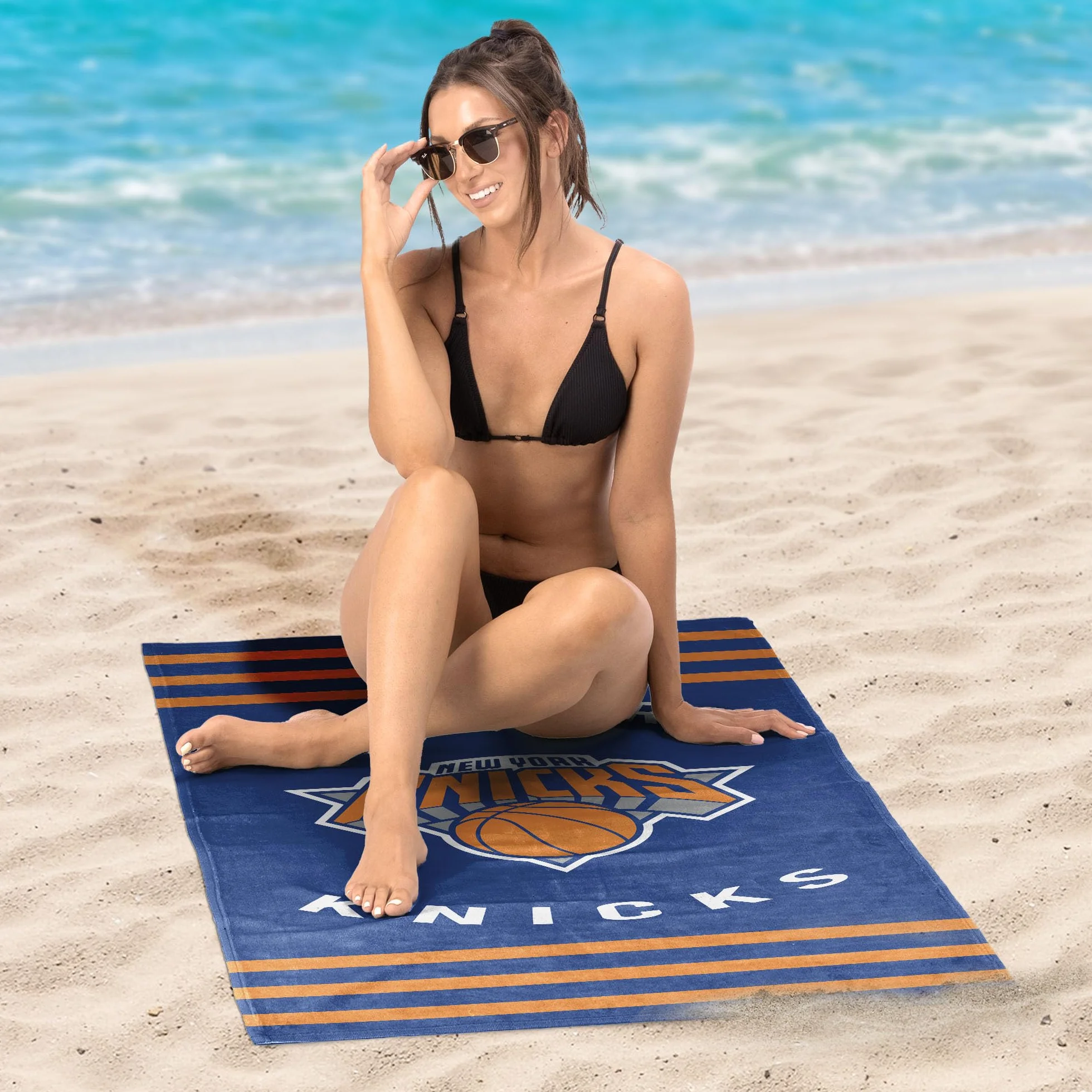 Northwest Ręcznik plażowy New York Knicks 76 cm x 152 cm w paski