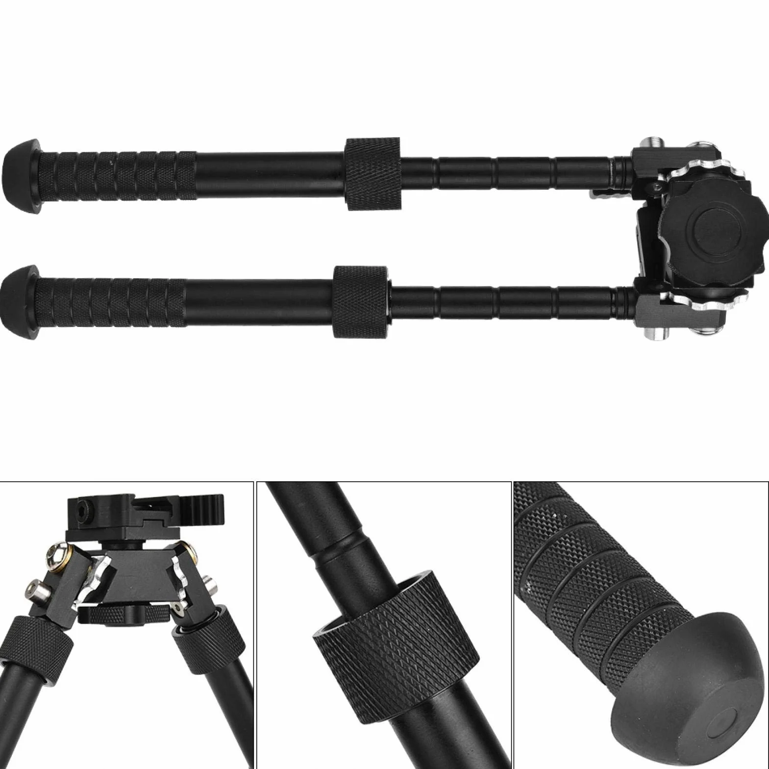 Dwójnóg V8 Shooting 360° Obrotowy Uchwyt Na Karabin CNC Outdoor QD Tactical Picatinny Składany Regulowany 20-23mm Szyna