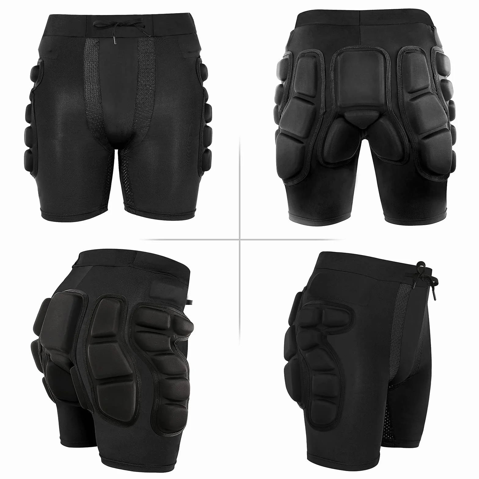 Ochronne wyściełane szorty, odporna na uderzenia, odzież sportowa, outdoorowa, ochrona przed uderzeniami na snowboard, łyżwy, narty, deskorolkę, unisex, ochrona 3D dla bioder, pośladków i