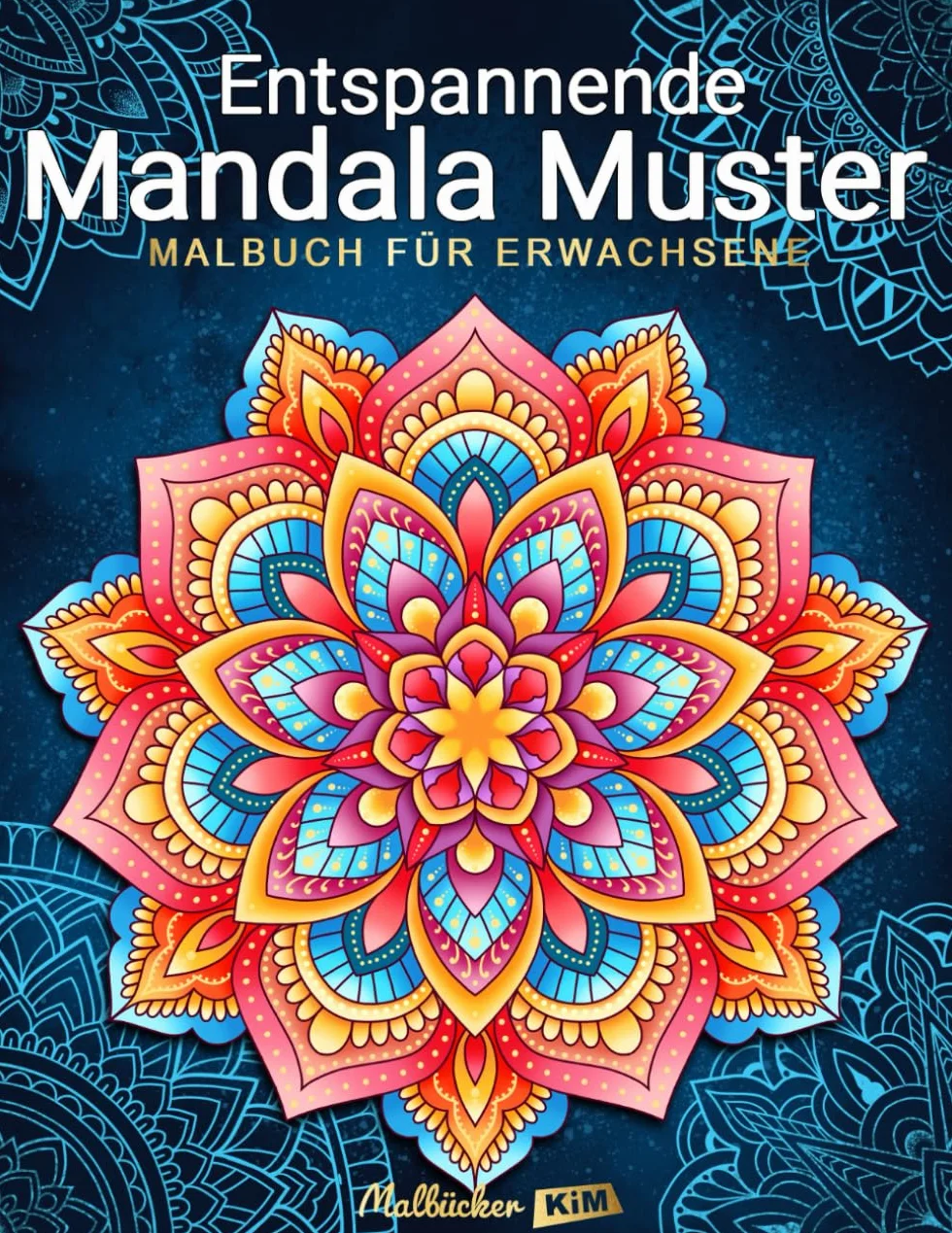 Entspannende Mandala Muster: Malbuch für Erwachsene: Stressabbauende künstlerische Mandalas zum Ausmalen.