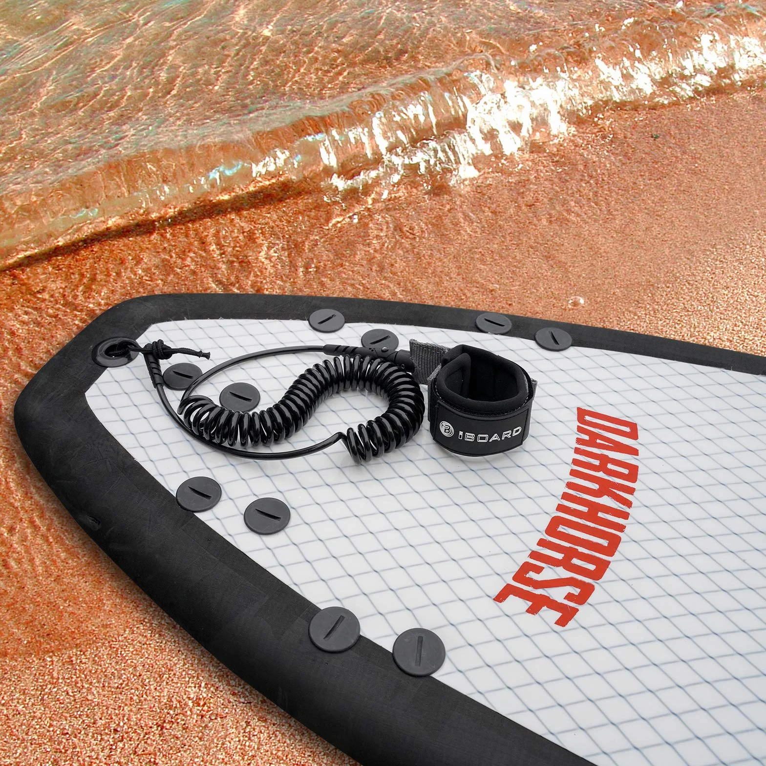 Smycz do deski surfingowej, pojedyncza obroża SUP do deski longboard, deski surfingowe 5 mm zamiennik | zwijana lina 3,5 m | czarny i niebieski