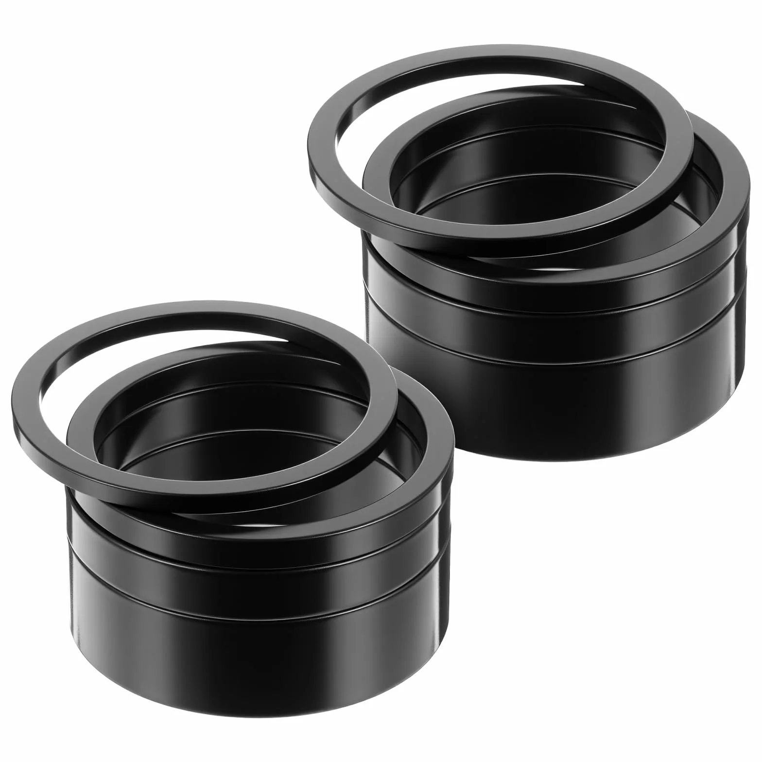 8 sztuk aluminiowe wkładki do zestawu kierownicy rowerowej, aluminiowe wkładki do trzpienia kierownicy rowerowej do bezsprężynowego mocowania wideł pasujące do trzpienia 1 1/8 cala (2mm 3mm