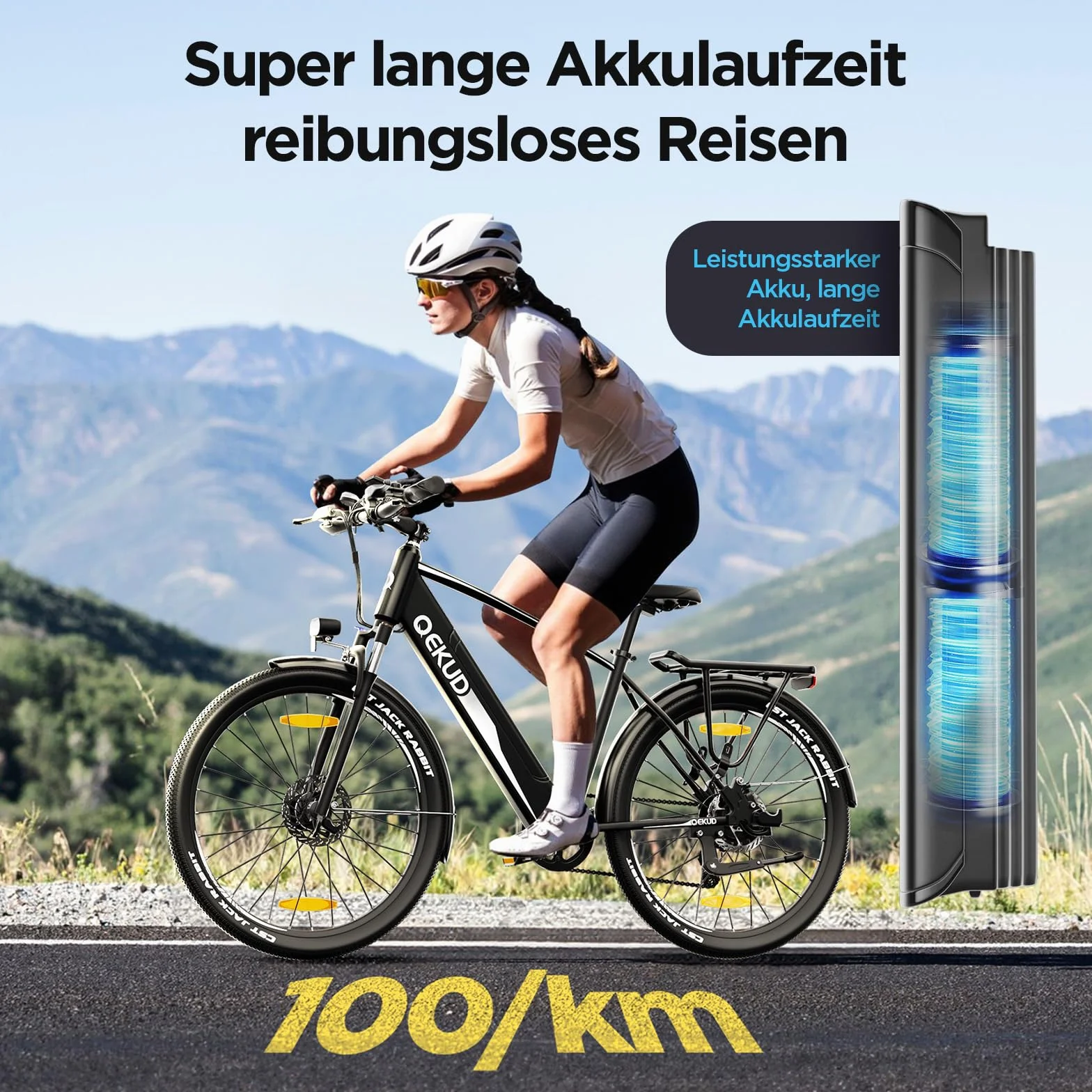 Rower elektryczny, City E-Bike rower elektryczny z silnikiem 250 W, rower trekkingowy, z akumulatorem litowym 36 V, 12.5 Ah, długi zasięg do 100 km, zgodny z UE rower z aplikacją