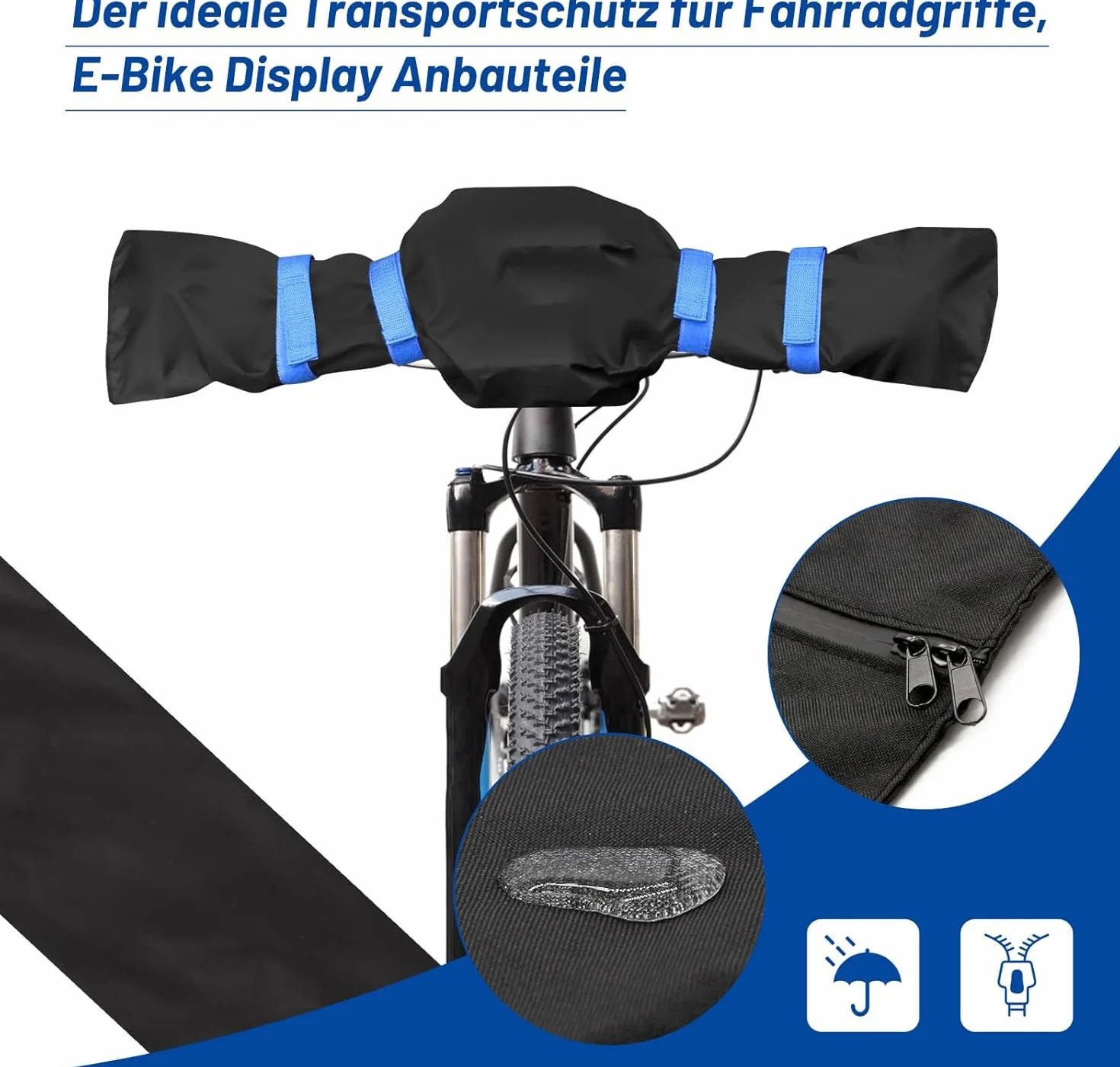 Pokrowiec ochronny na kierownicę Ebike wodoodporny 2 sztuki