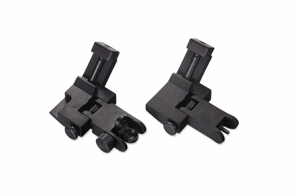 FIRECLUB Front and Rear 45 Degree Offset Rapid Transition BUIS Flip Up Backup Iron Sight