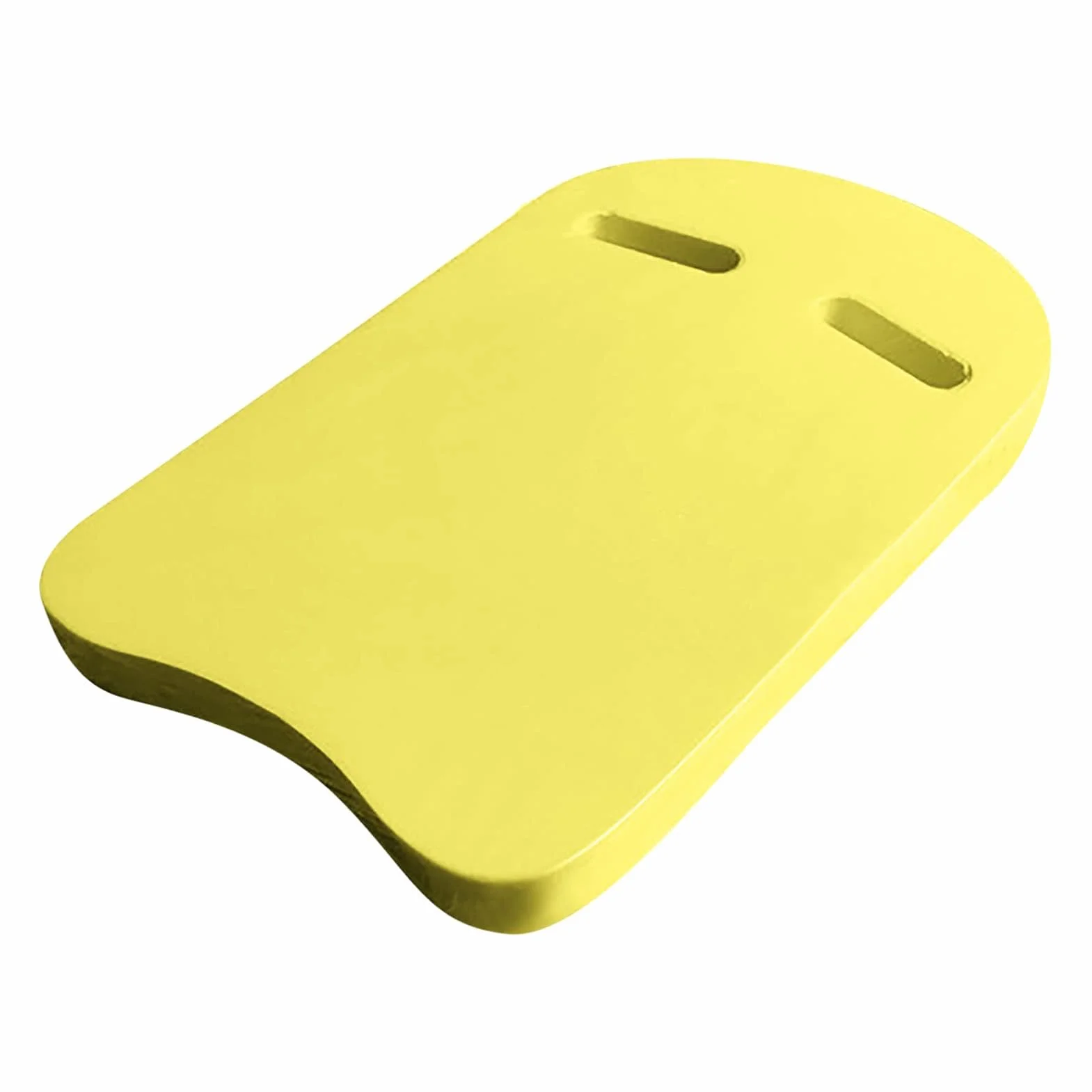 KickboardSwim Board, akcesoria treningowe na basen, deska do pływania z uformowanymi otworami, wiele możliwości chwytania, 100% EVA, bez PCW, 40 x 27 x 3 cm, żółta