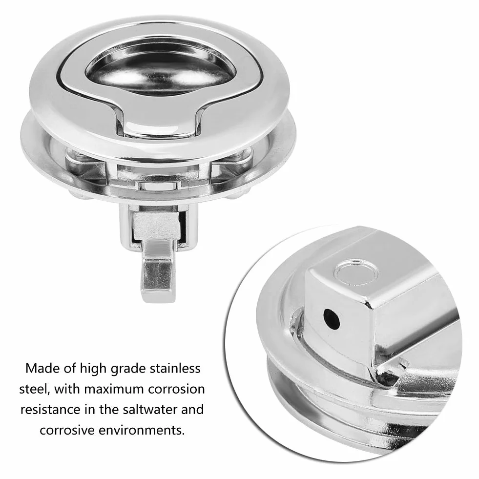 Fydun Flush Pull Lock ze stali nierdzewnej Zatrzask Blokada suwaka do RV Marine Boat