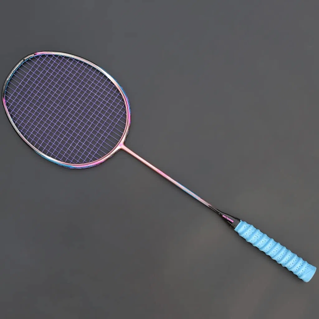 65G Professional Carbon Fiber Badminton Racket Raquette Super Light Weight Multicolor Rackets 22-35lbs Sports Force Padel(A)