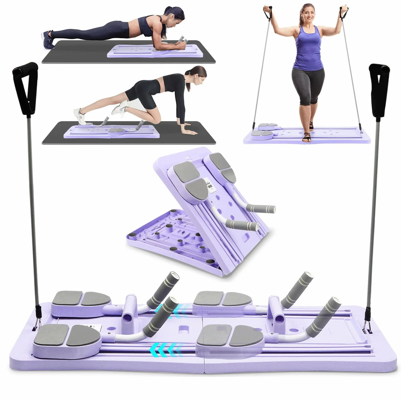 Składany Reformer Pilates 5 w 1 do Wzmacniania Rdzenia i Ciała