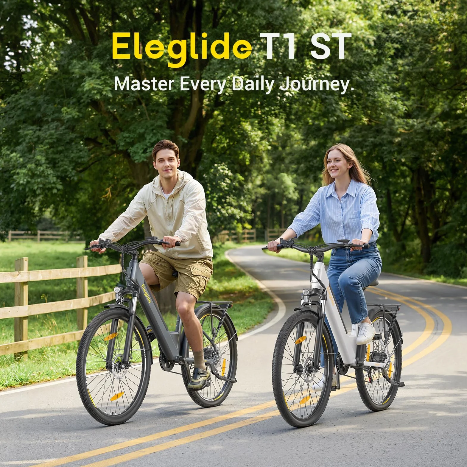 Eleglide Rower elektryczny T1 Step-Thru 13 Ah 27,5" 50 NM silnik momentu obrotowego 7-biegowy