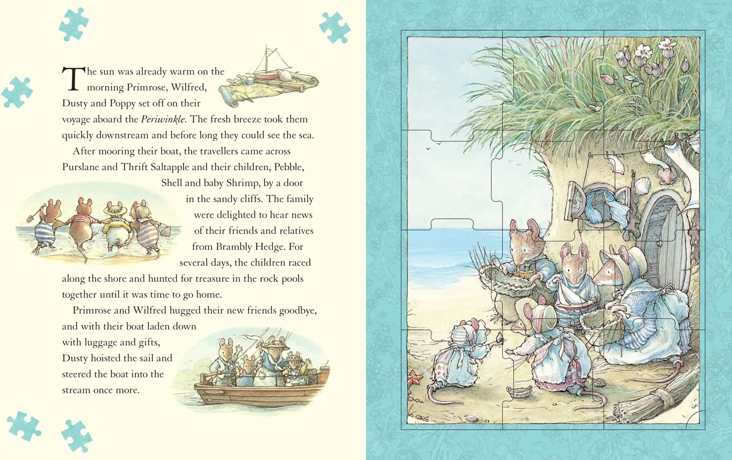 The Brambly Hedge Jigsaw Book: This fantastic new illustrated puzzle book takes readers through the seasons and includes the classic story! The perfect gift for kids!