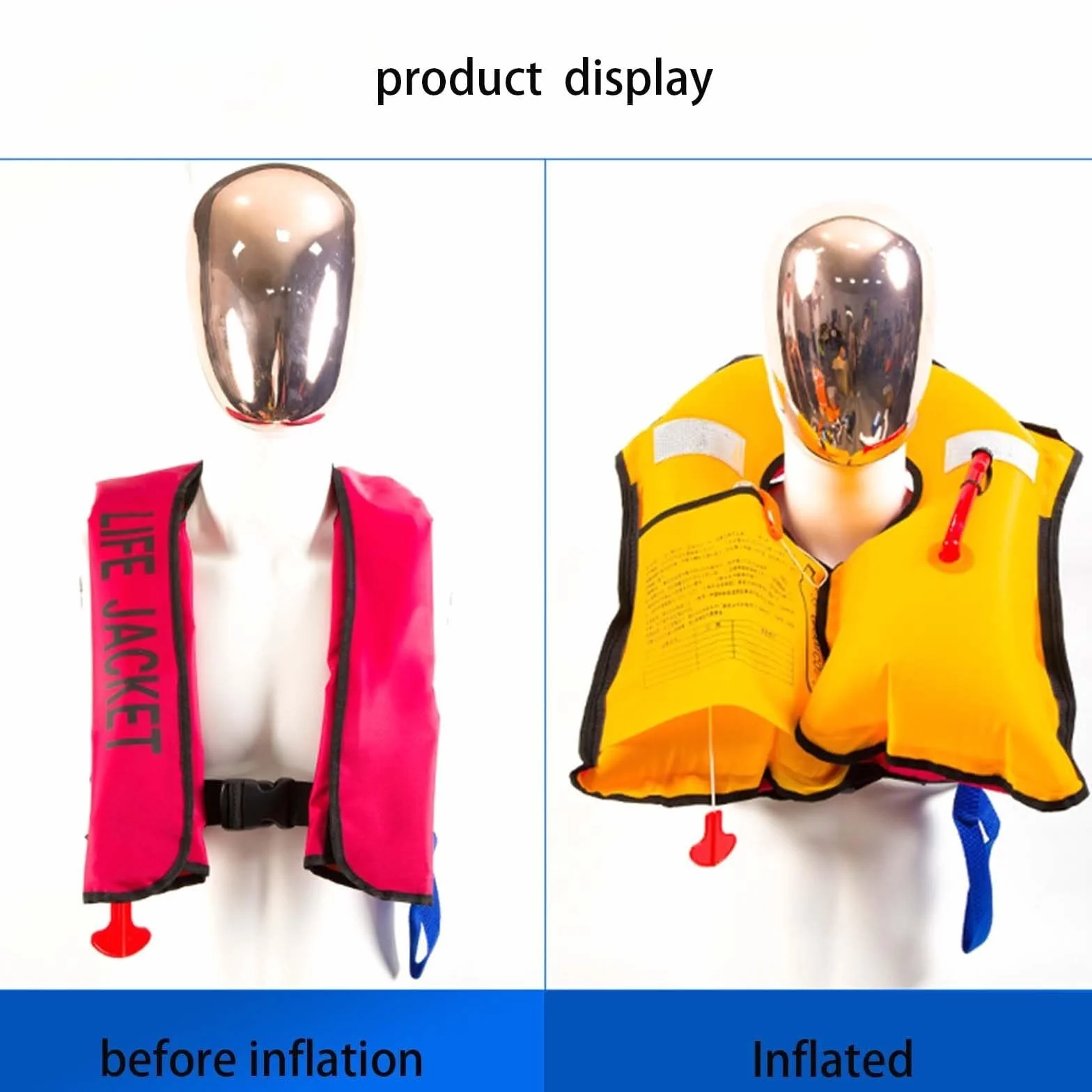 Swim Jacket - Dmuchana kamizelka ratunkowa, Dmuchana kamizelka ratunkowa dla dorosłych, Ręczna nadmuchiwana kamizelka ratunkowa dla kobiet/mężczyzn, Idealna do sportów wodnych i pływania łódką., Jeden