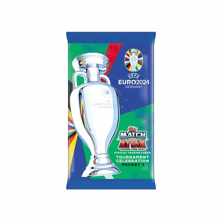 Topps Oficjalny Attax Meczowy Mistrzostw Europy w Piłce Nożnej 2024 - Pudełko Turniejowe (30 Pakietów)