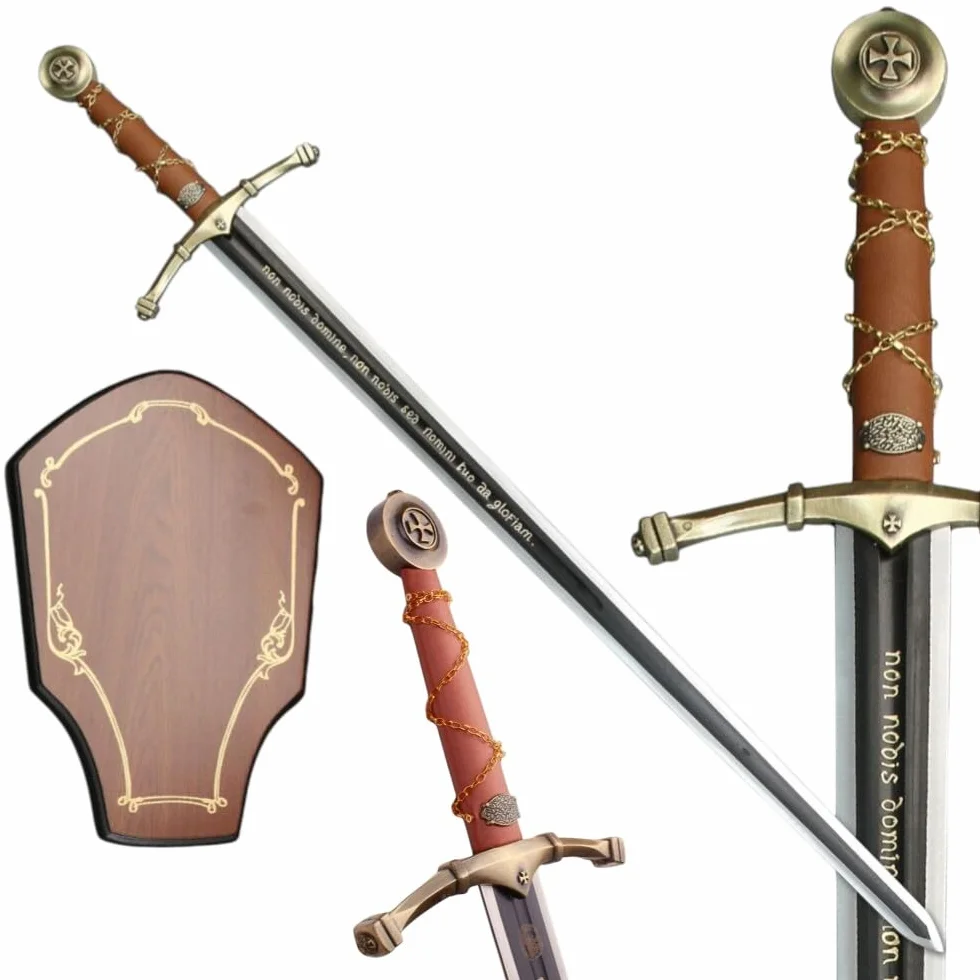 Miecz templariusza metalowy 112 cm dekoracyjny SW-601