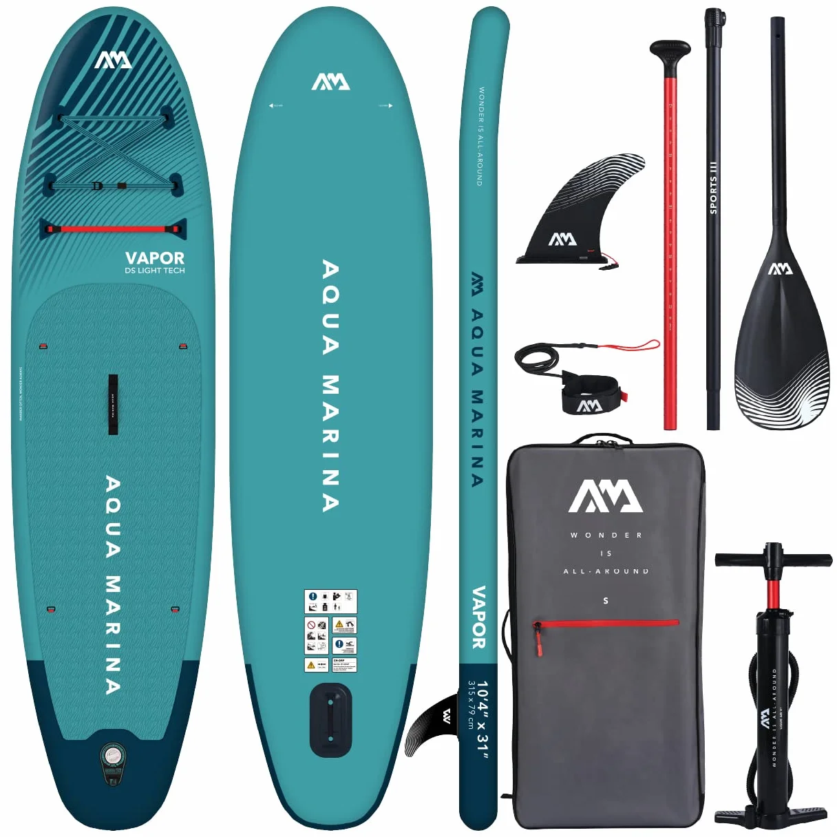 Aqua Marina Vapour Sup, niebieski/czarny, jeden rozmiar