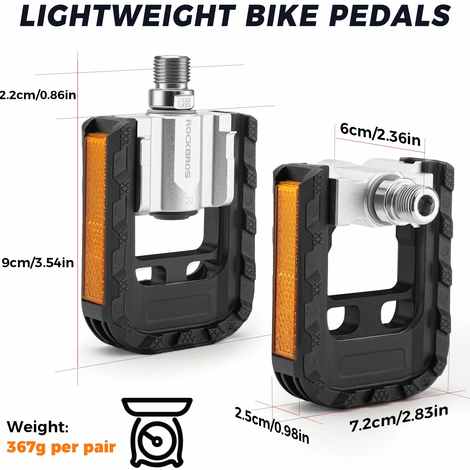 ROCKBROS składane pedały rowerowe płaskie MTB ze stopu aluminium 9/16 cala