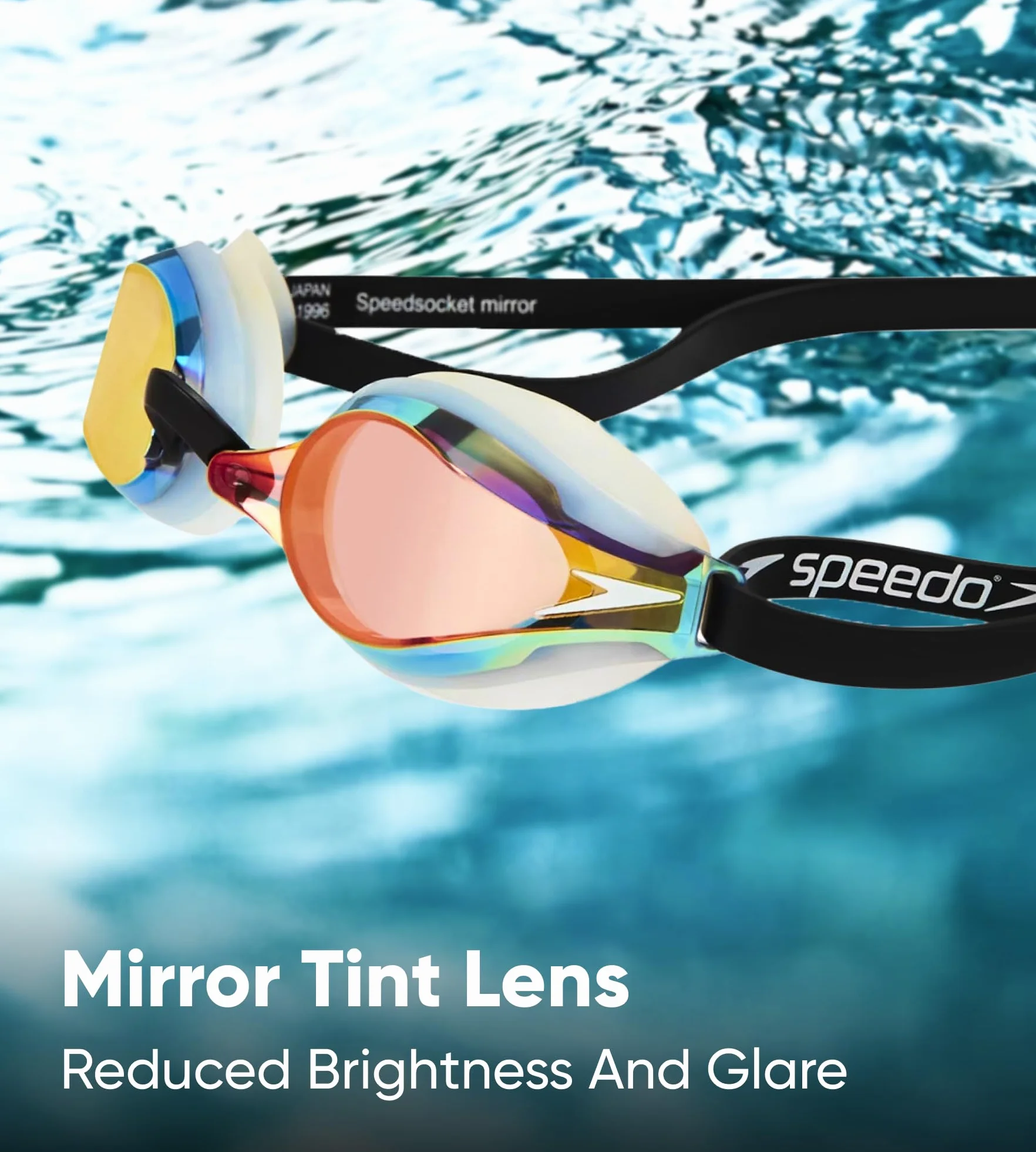 Speedo Unisex Fastskin Speedsocket 2 Mirror okulary do pływania dla dorosłych