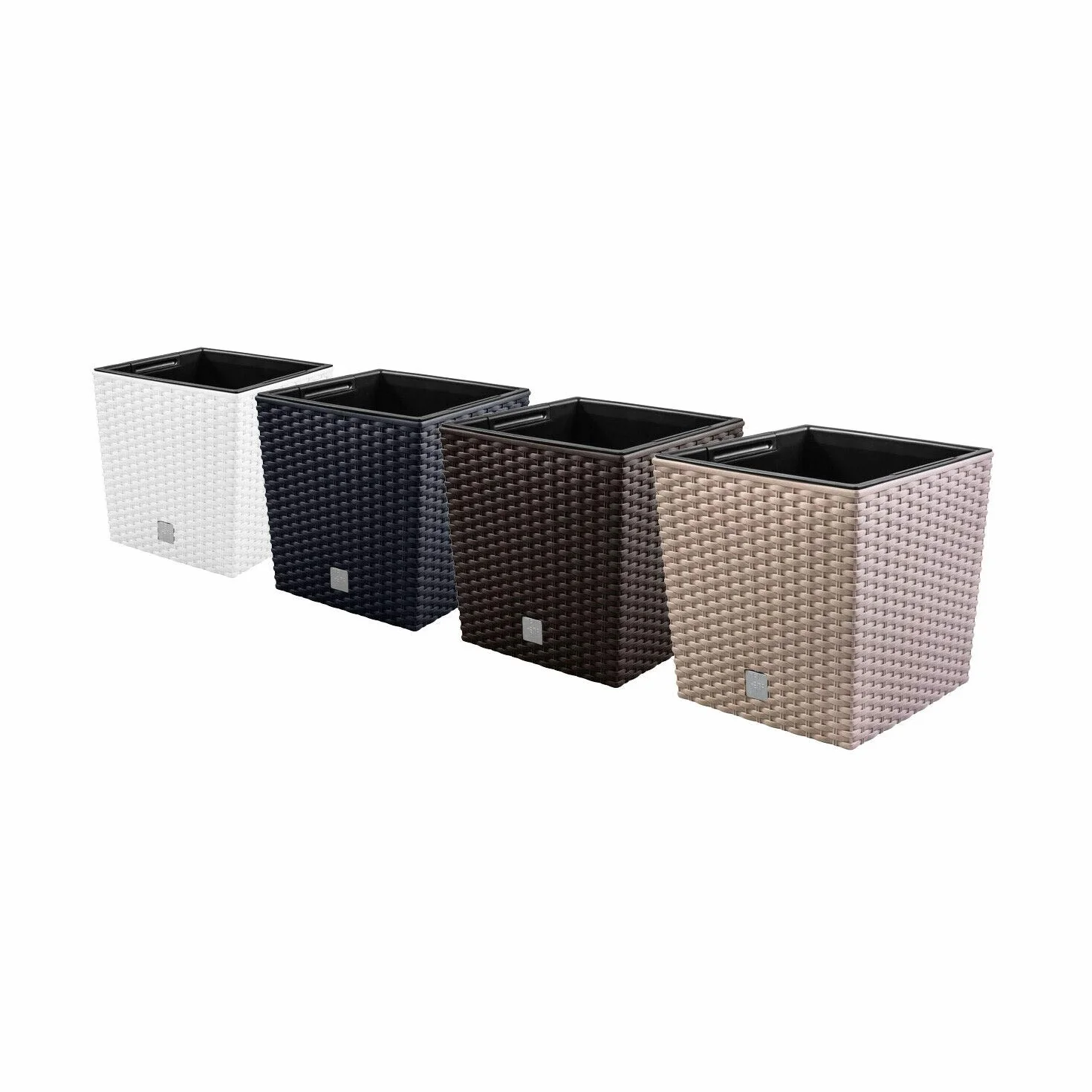 Prosper Plast Rato Donica Na Kwiaty, Antracytowy, 20x20x20.2 cm