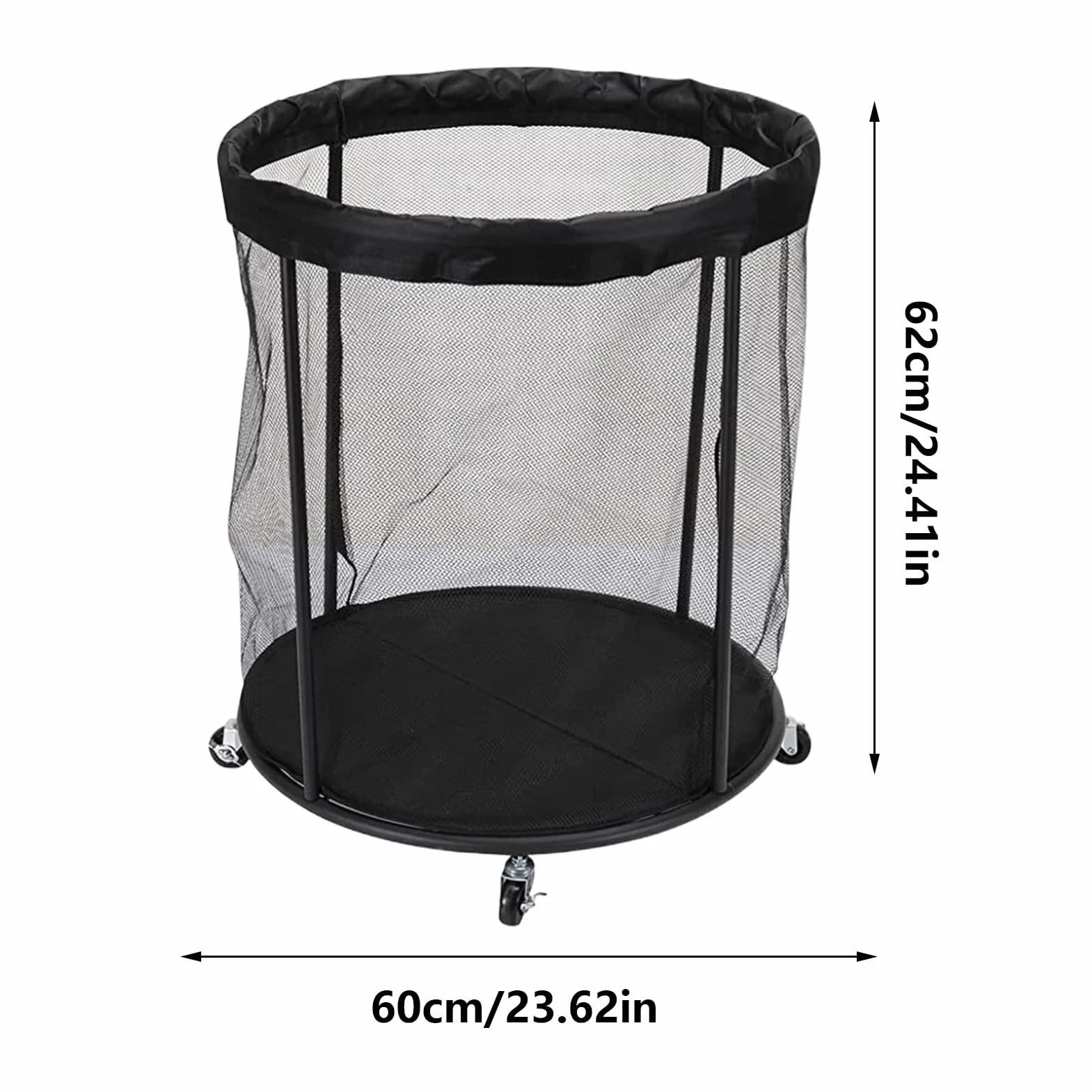 Ball Storage Basket – Large Capacity Sports Ball Organizer With Net | Heavy-Duty Outdoor Balls Holder For Pool, Patio, Garden, Deck | Durable Container Box For Basketballs, Soccer Balls, Volleyballs &