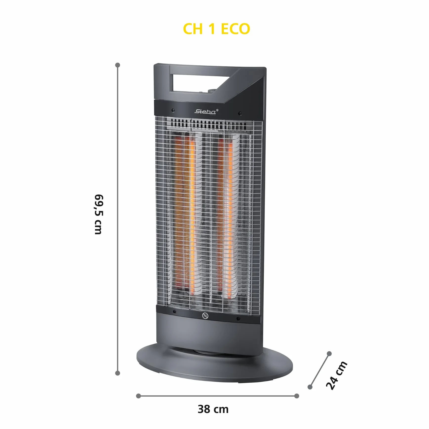 Steba CH 1 Eco Carbon promiennik, 1000 W, czarny