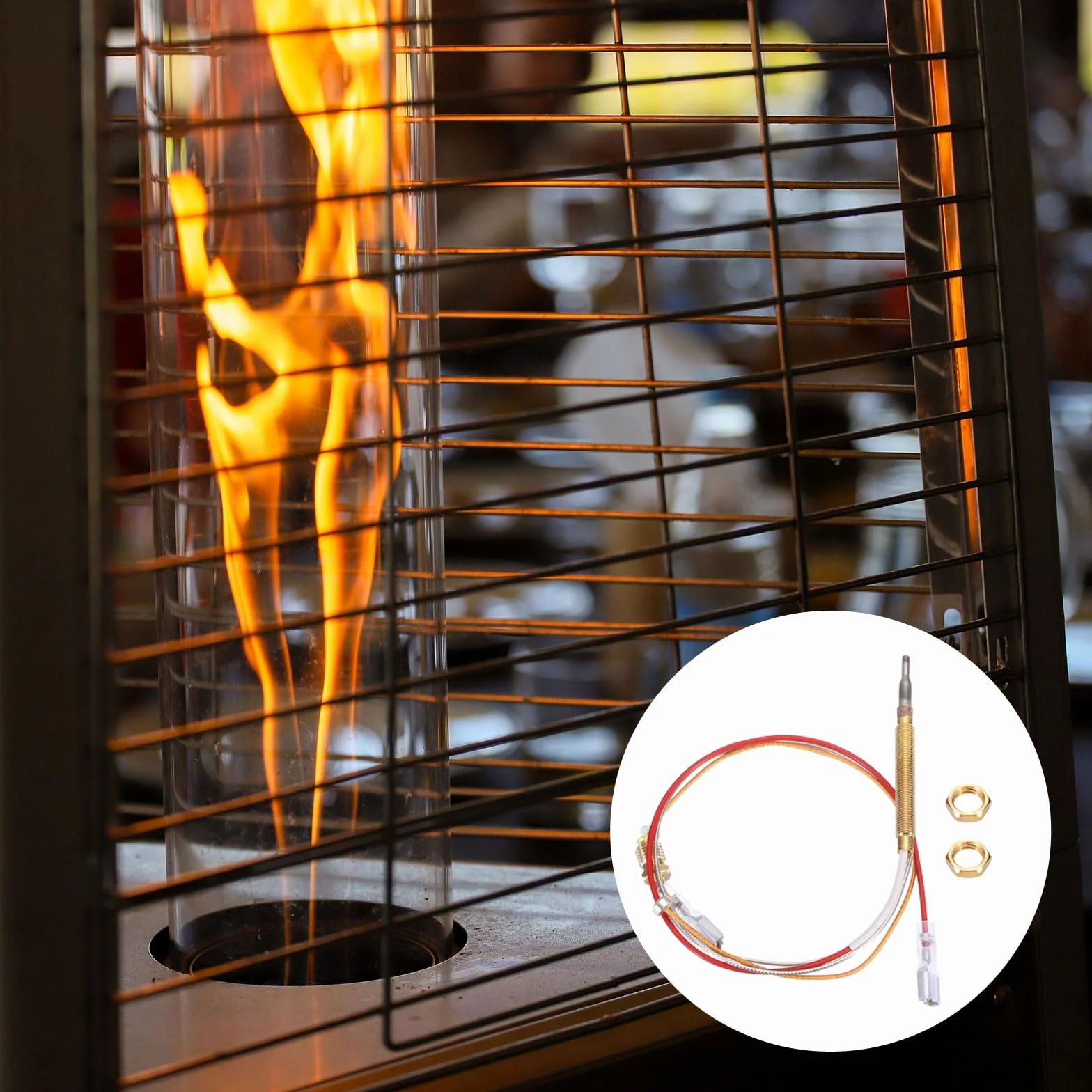 QUARKZMAN Grzejnik Patio Heater część zamienna, część zamienna M6, gwint M8, nakrętka do podgrzewacza gazowego, patio, grzejnika ogrodowego, 15,8"