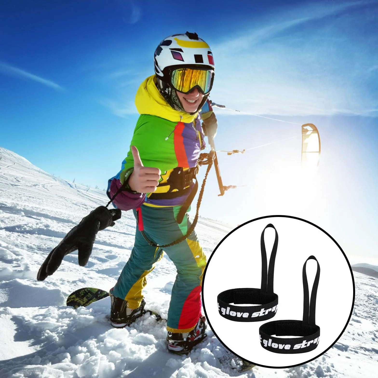 HENGBIRD 4 sztuki smyczy do rękawic, akcesoria snowboardowe, opaski na nadgarstki, rękawica narciarska, akcesoria narciarskie, pasek bezpieczeństwa do jazdy na nartach, aktywności na świeżym