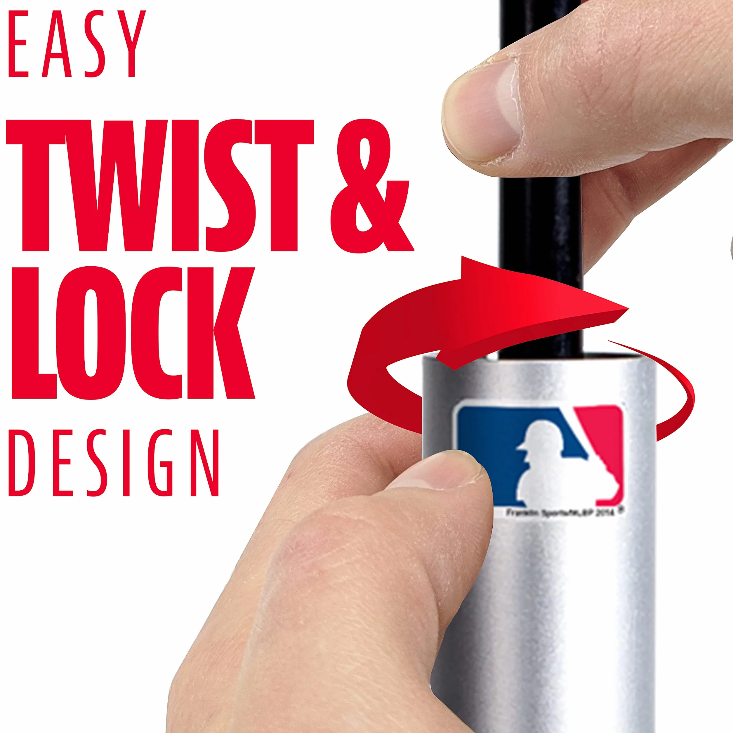 Franklin Sports Baseball + Softball Batting Tee - MLB Pro Porta Hitting Tee - przenośna, ważona koszulka do odbijania do baseballu + softballu - regulowana koszulka