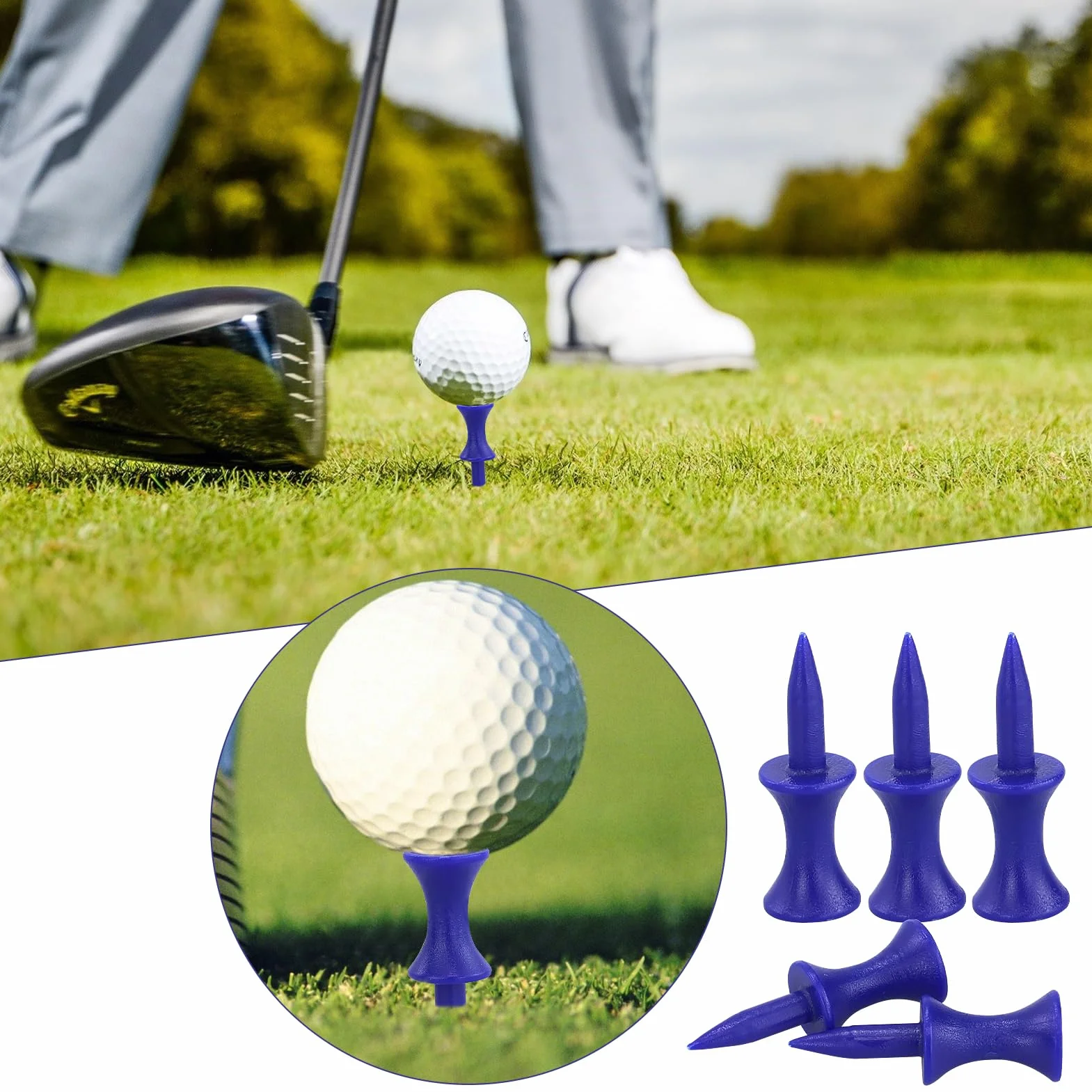 Castle Tee Herbata Golfowa Driver 38 mm Zestaw 150 sztuk Plastikowa Gradacja 1-1/2"