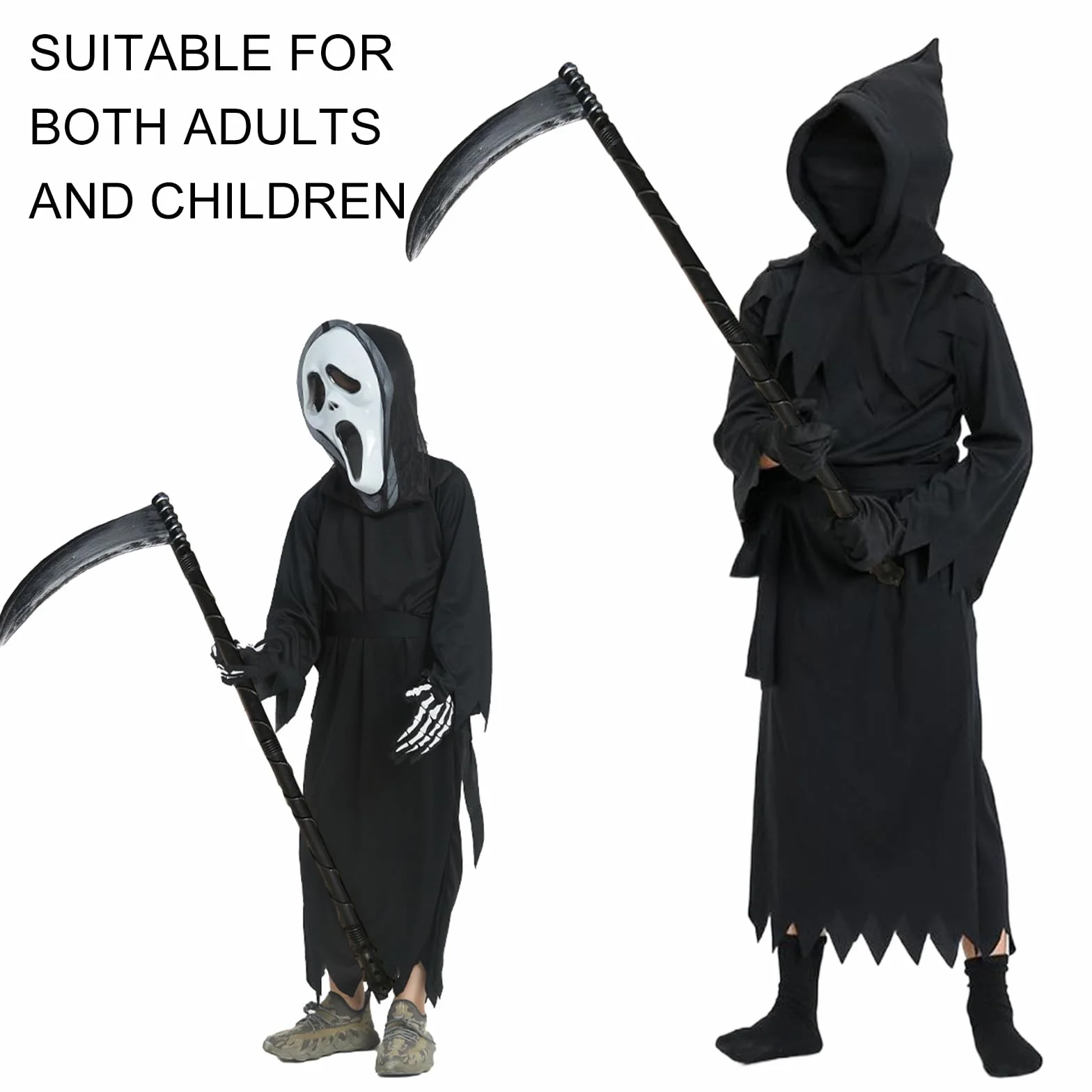 Sensa na Halloween, kosa ponury żniwiarz, akcesoria z tworzywa sztucznego, na Halloween, Cosplay, karnawał, imprezę tematyczną, możliwość rozłożenia, oszczędność miejsca, długość 81 cm