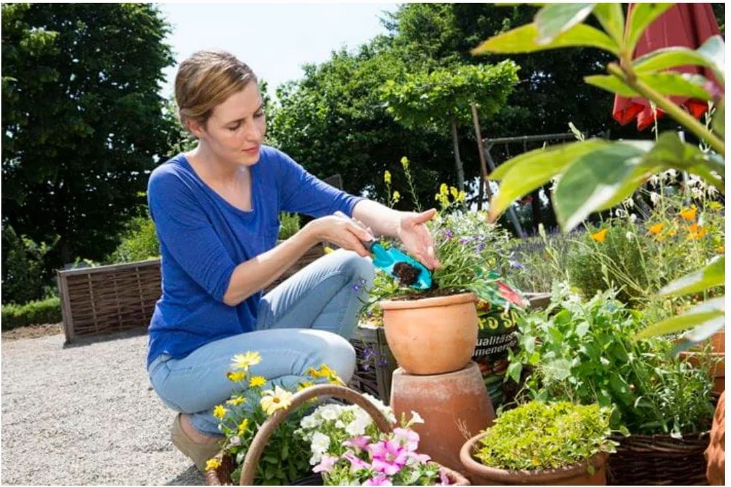 Gardena Classic łopatka do kwiatów: uniwersalna łopatka do sadzenia i przesadzania roślin, wysokiej jakości stal, zabezpieczona przed korozją, z ergonomiczną rękojeścią, szer. robocza 8 cm (8950-20)