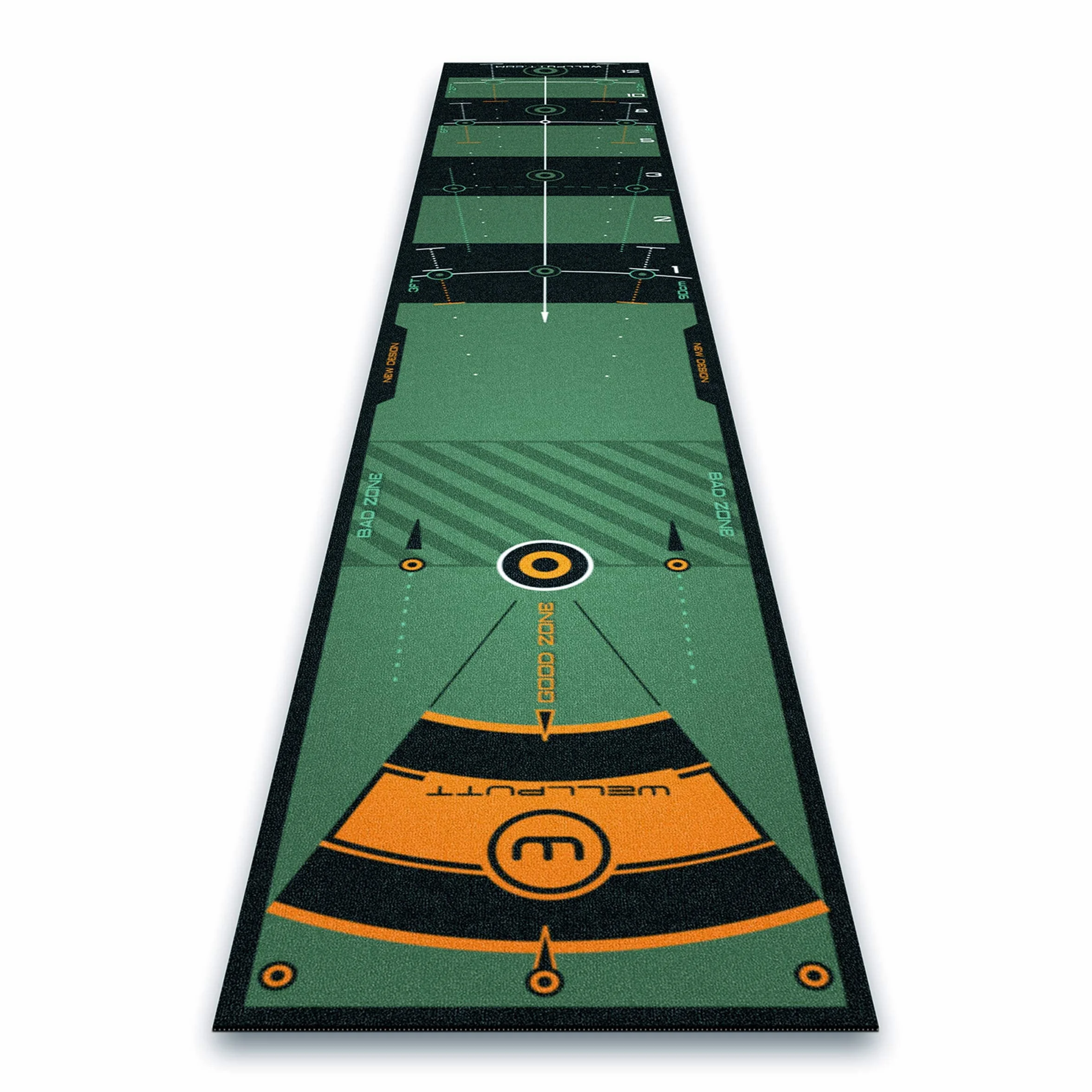 WELLPUTT - Golf Putting Mata - 3m Zielony