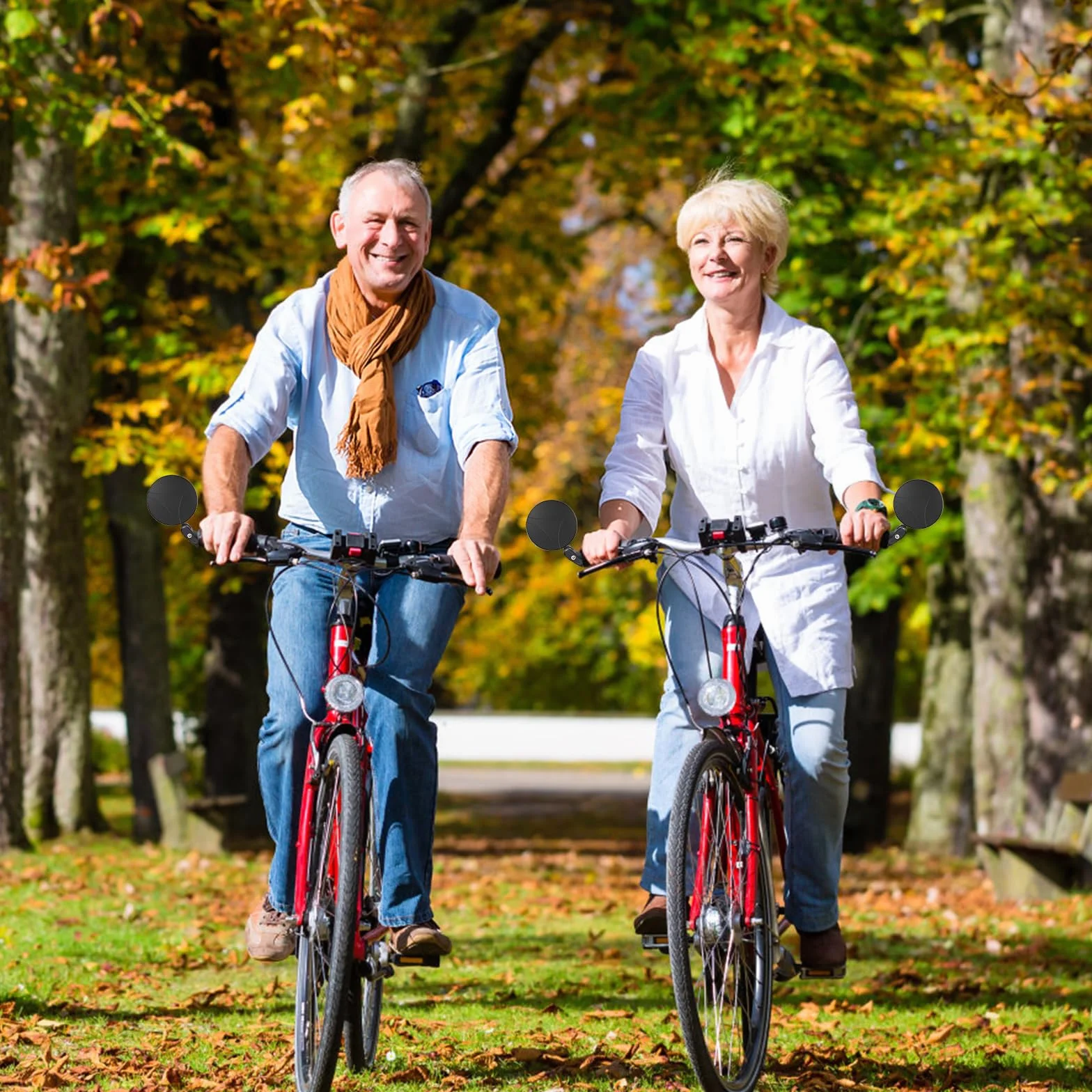 1 szt. Lusterko rowerowe Vintoney do kierownicy, lusterko wsteczne rowerowe obrotowe o 360°, szerokokątne wypukłe lusterko rowerowe, bezpieczne lusterko końcowe do roweru szosowego i codziennej jazdy
