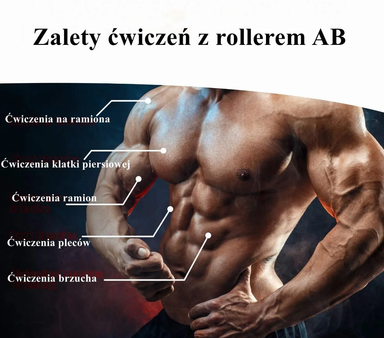 Wałek do ćwiczeń mięśni brzucha, pojedyncze kółko, bez odbicia