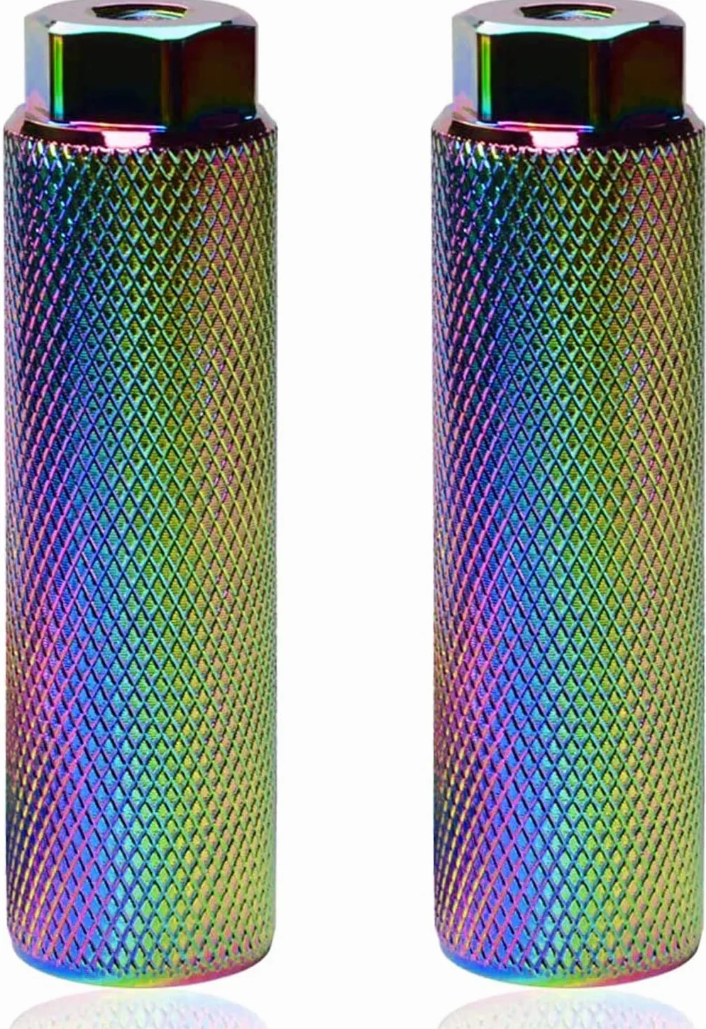ZONSUSE 2 szt. Uniwersalne pegi rowerowe, antypoślizgowe pegi rowerowe do rowerów górskich, aluminiowe pegi rowerowe dla dzieci i dorosłych, BMX-Peg/Pediał z aluminium, antypoślizgowe (wielokolorowe)
