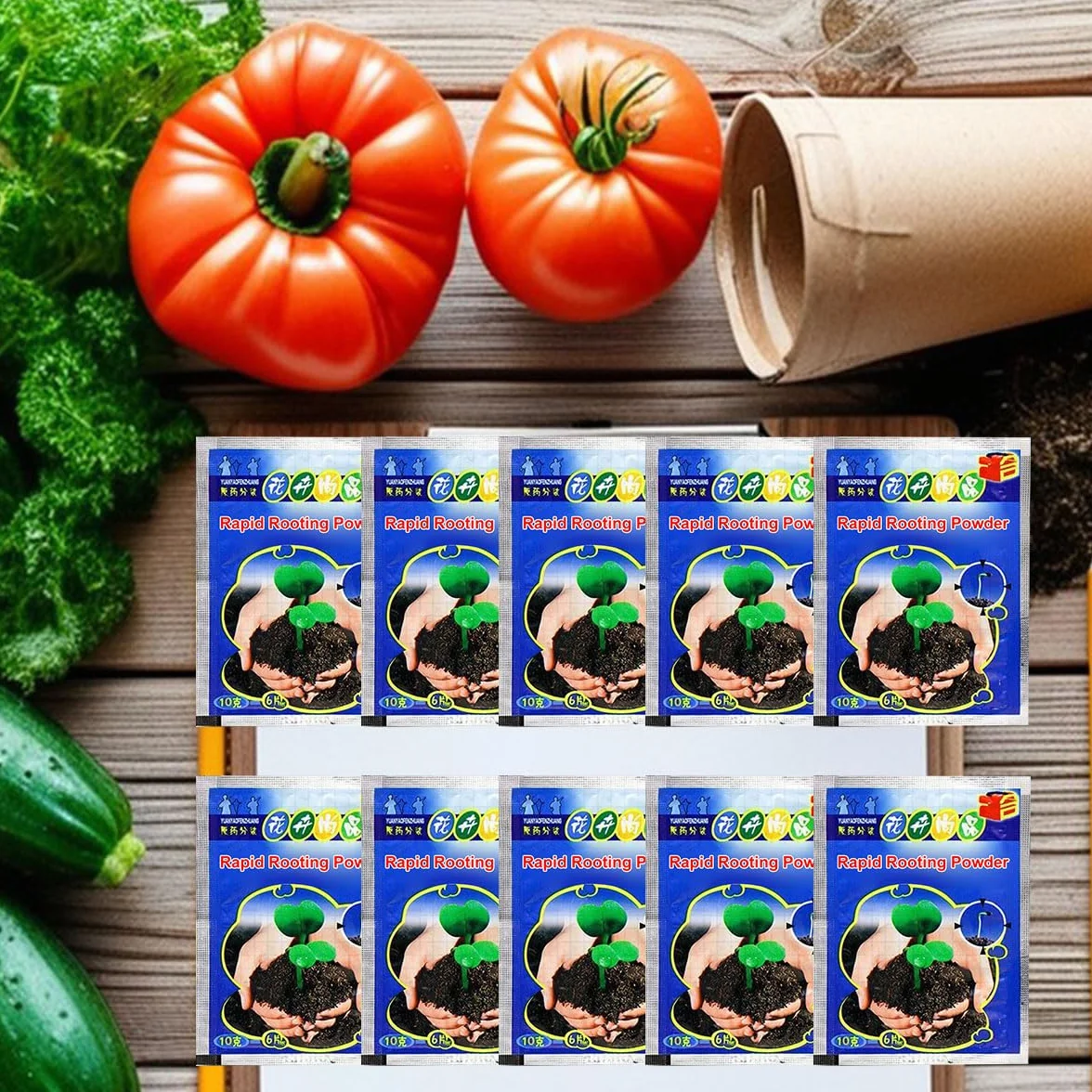 100 g proszku korzeniowego, proszek do ukorzeniania sadzonek, szybkie ukorzenianie proszku wzrostu, stymulator korzeni roślin, stymulator korzeni drzew do owoców i warzyw (10 g x 10 szt.)