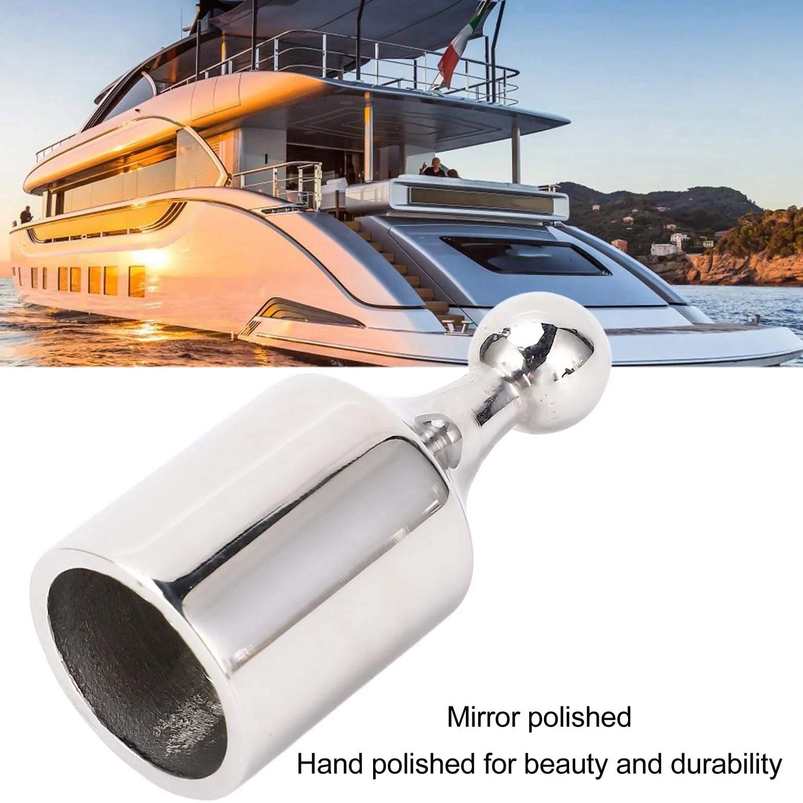 Nakładki Bimini, Stal Nierdzewna 316, Wygodna w Dotyku, Odporna na rdzę Górna Przelotka Bimini do Jachtu Marina (22MM)
