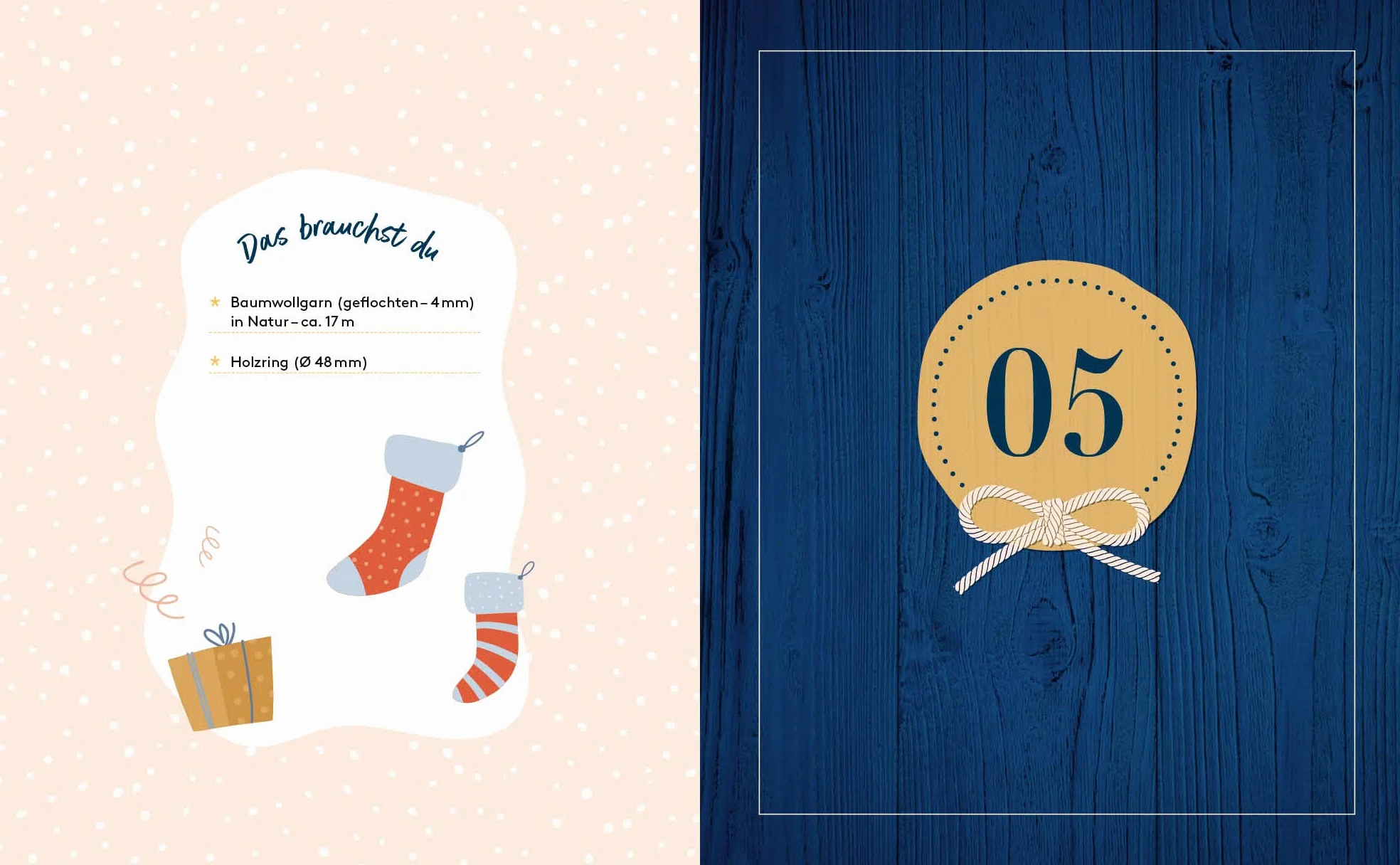 Mein Adventskalender-Buch – Makramee super easy: 24 schnelle Knüpf-Projekte für die Weihnachtszeit – Mit vielen Step-Fotos und perforierten Seiten zum Auftrennen