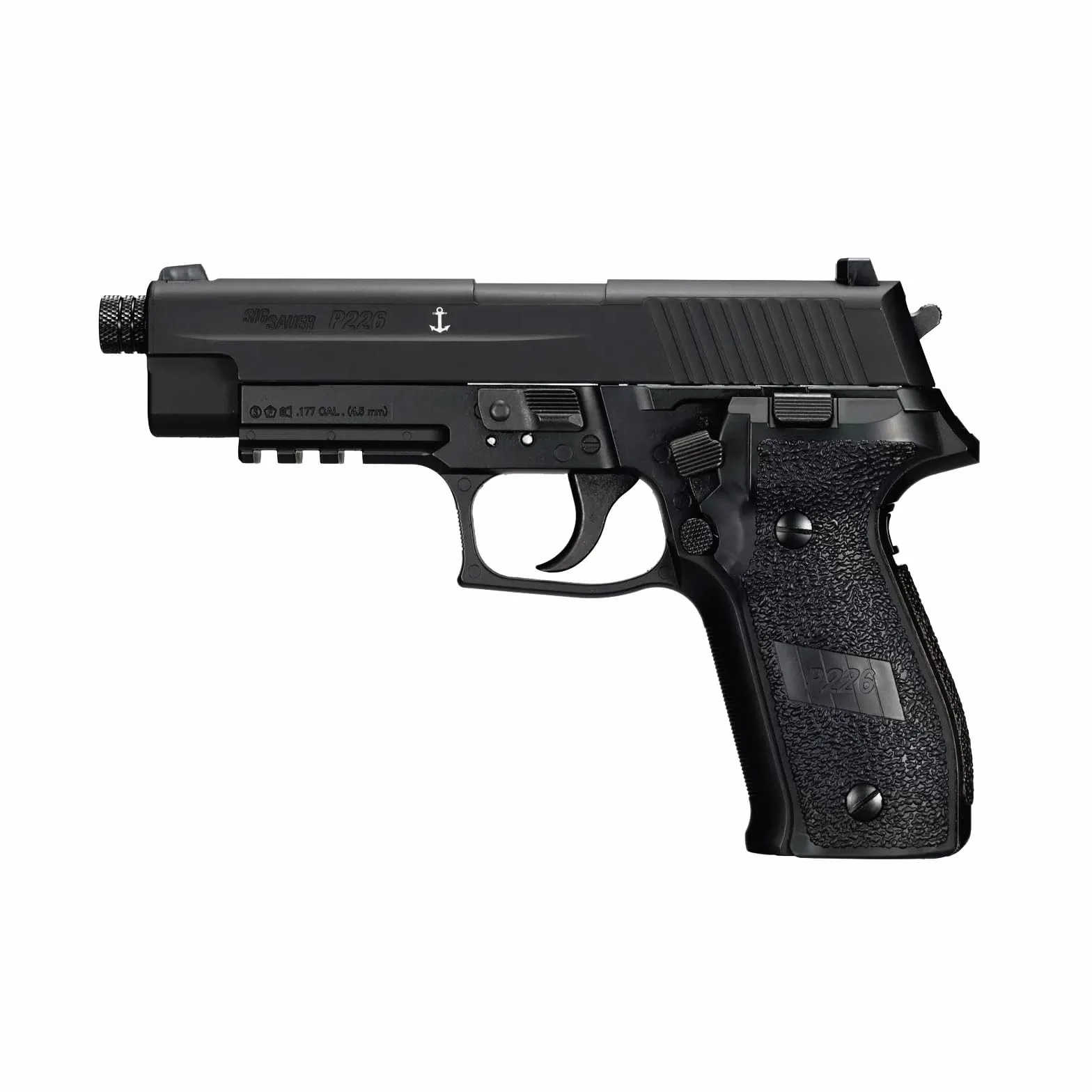 SIG SAUER P226 MK-25 CO2-Powered .177 Cal Semi-Auto Black Airgun Pellet Pistol with 16rd 8x2 Rotary Magazine