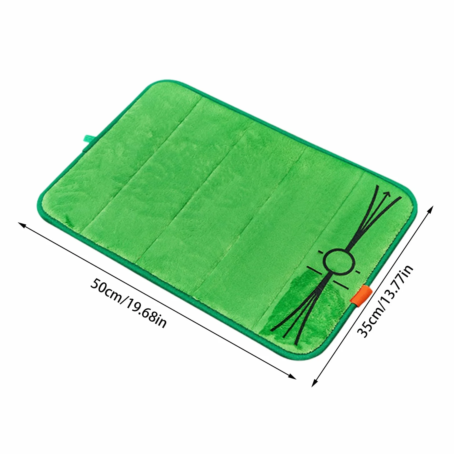 Golf Divot Mat Swing Training Set 19.69x13.78in Turf Hitting Pad Visual Feedback Portable Non-Slip