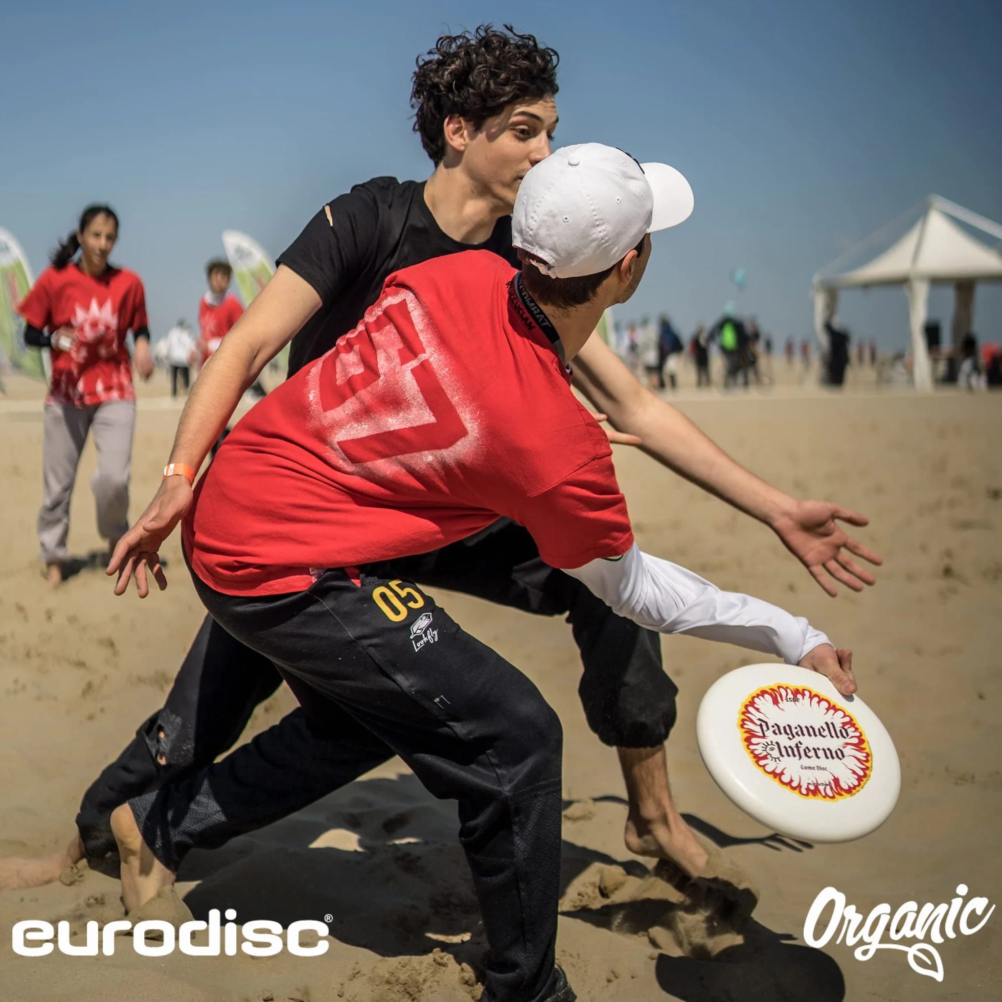 Frisbee Eurodisc 175 g organiczny odporny na zarysowania druk w pełnym kolorze