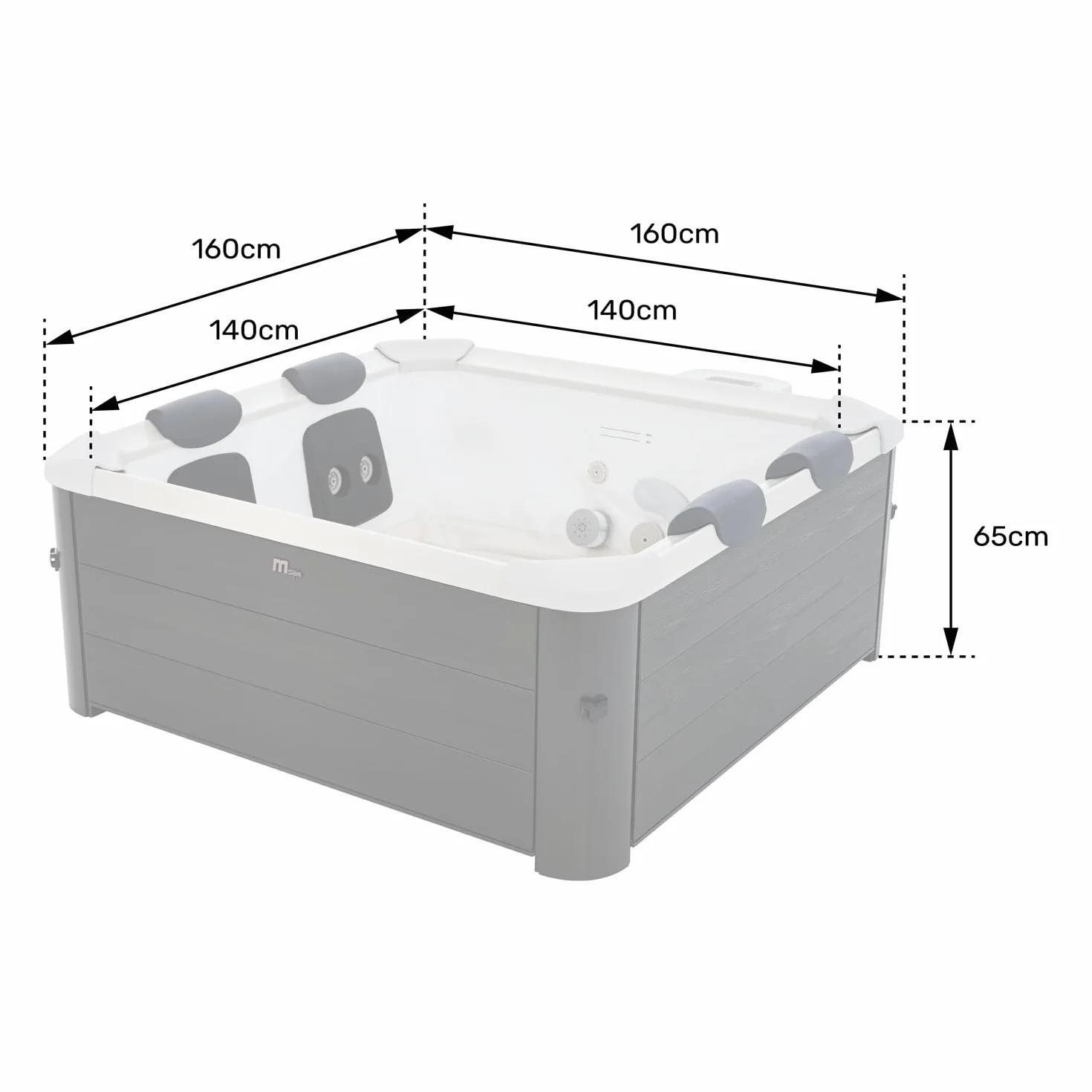 Ogrodowe Spa Basen Mspa Oslo Masaż Relaks Wifi Temperatura 40C 850L 6Os